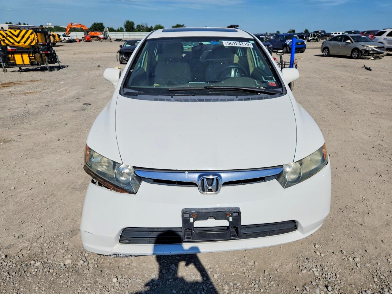 2007 Honda Civic Ex White vin: 1HGFA16887L072732