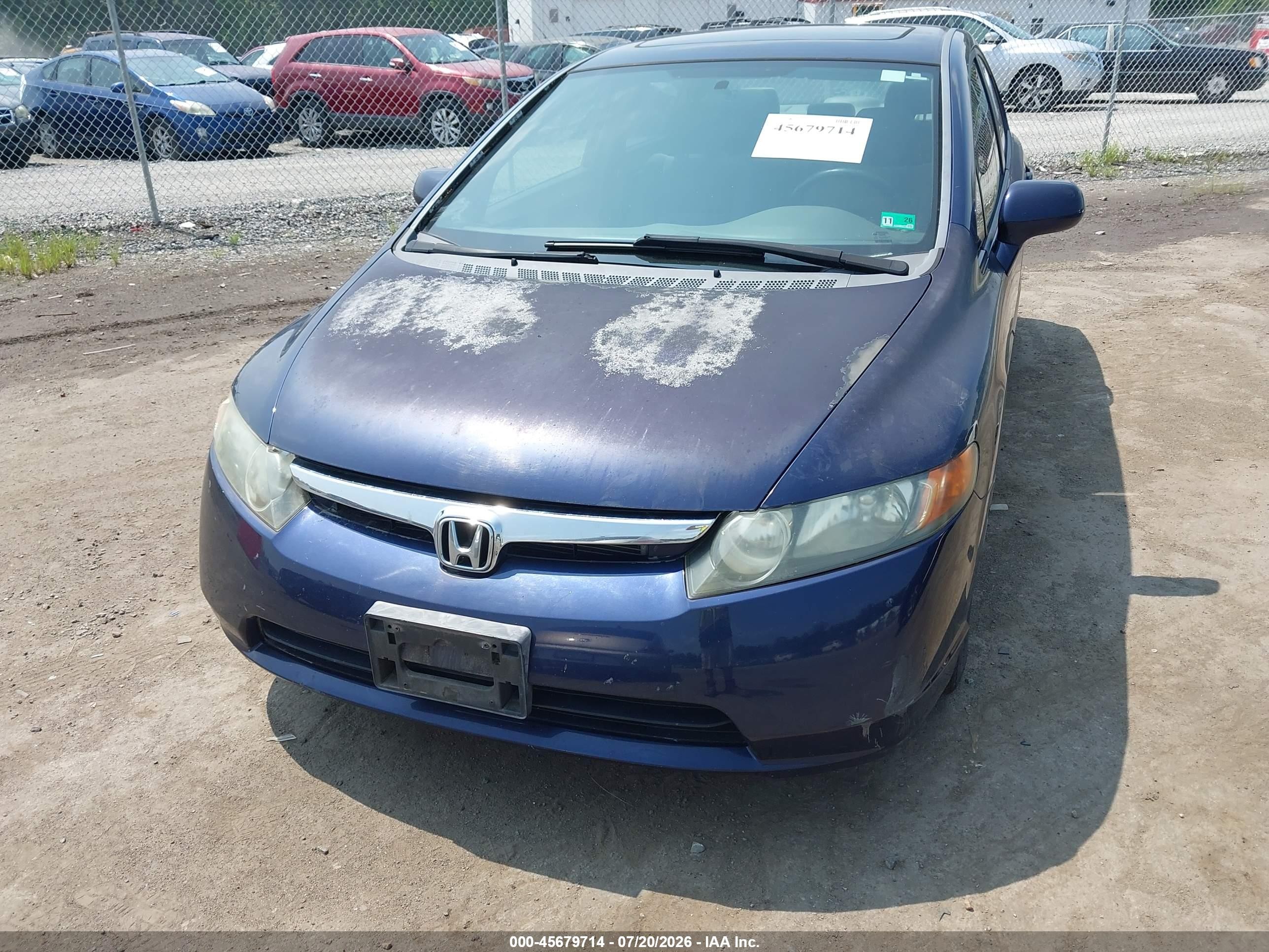 2007 Honda Civic Ex Blue vin: 1HGFA16887L085593