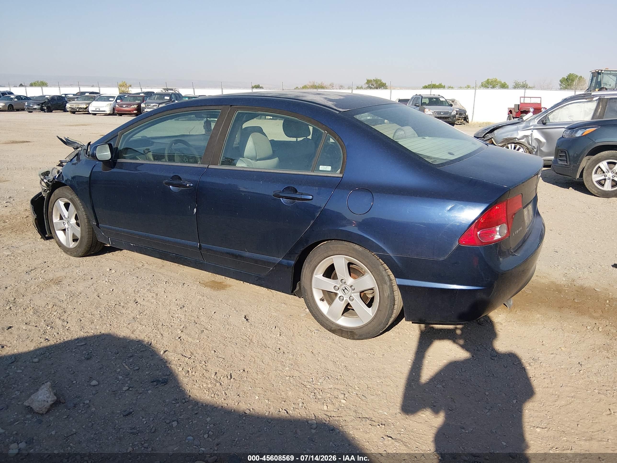 2008 Honda Civic Ex Blue vin: 1HGFA16888L014122