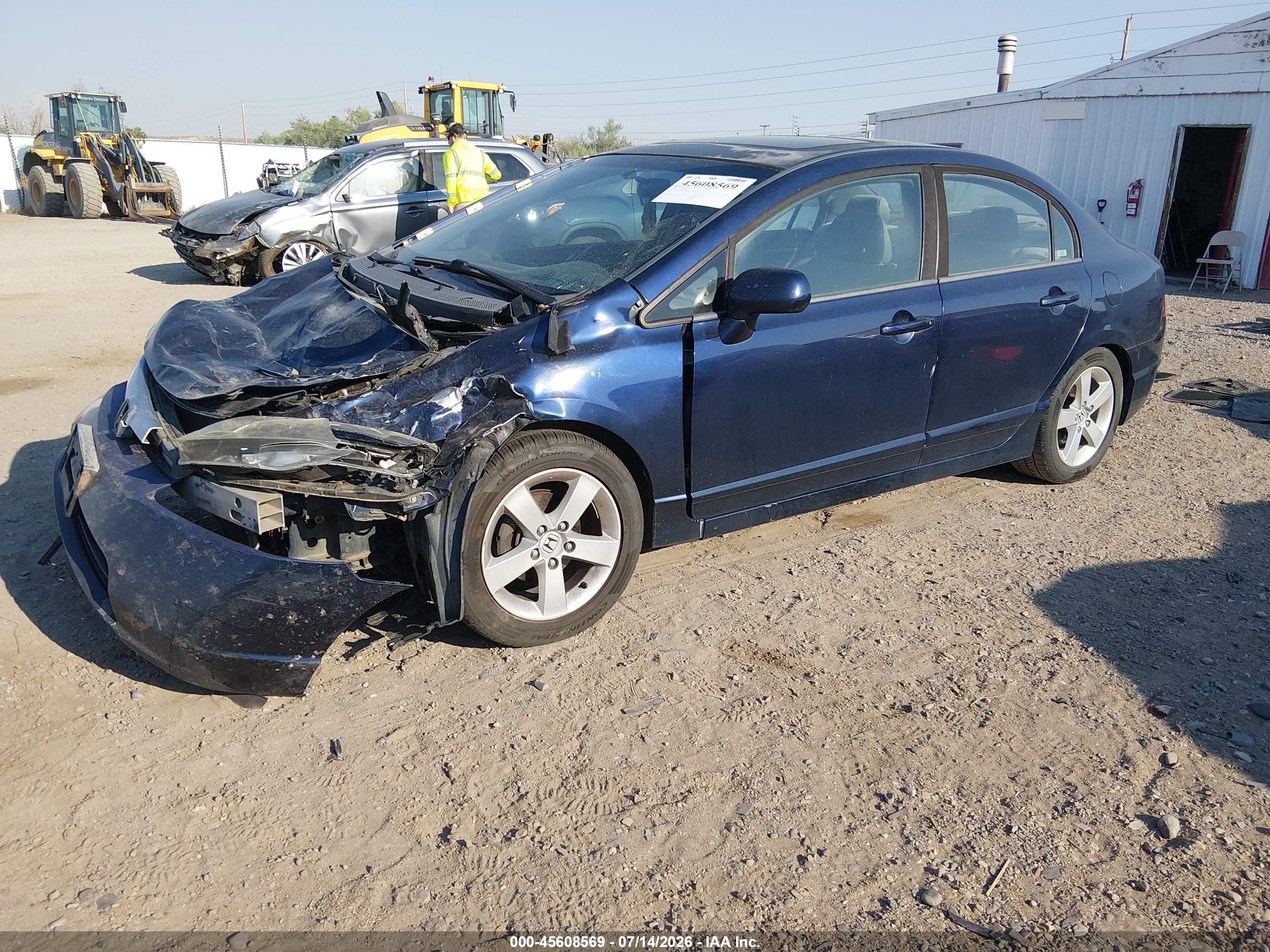 2008 Honda Civic Ex Blue vin: 1HGFA16888L014122