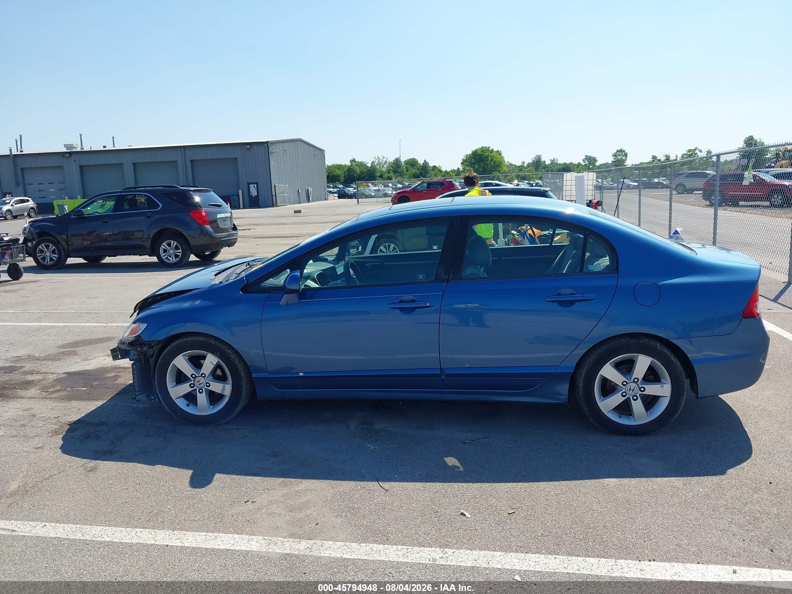 2008 Honda Civic Ex Blue vin: 1HGFA16888L015206