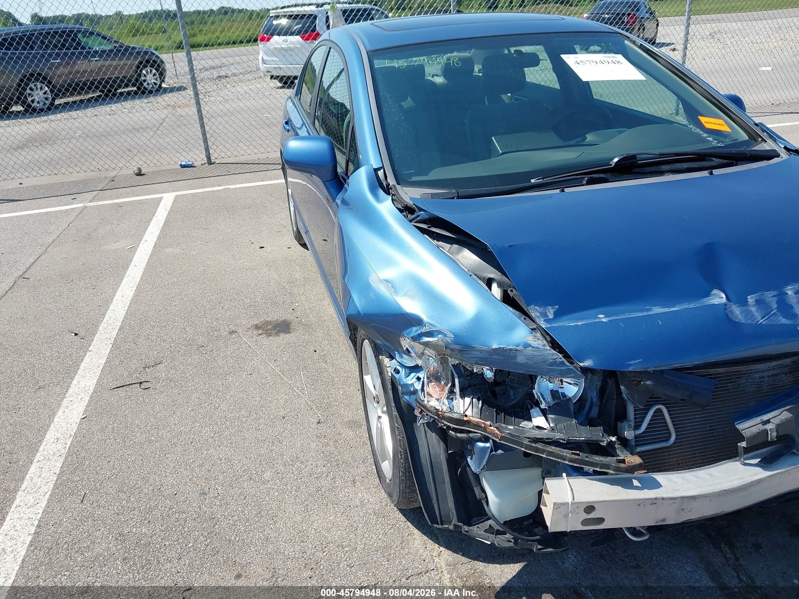 2008 Honda Civic Ex Blue vin: 1HGFA16888L015206