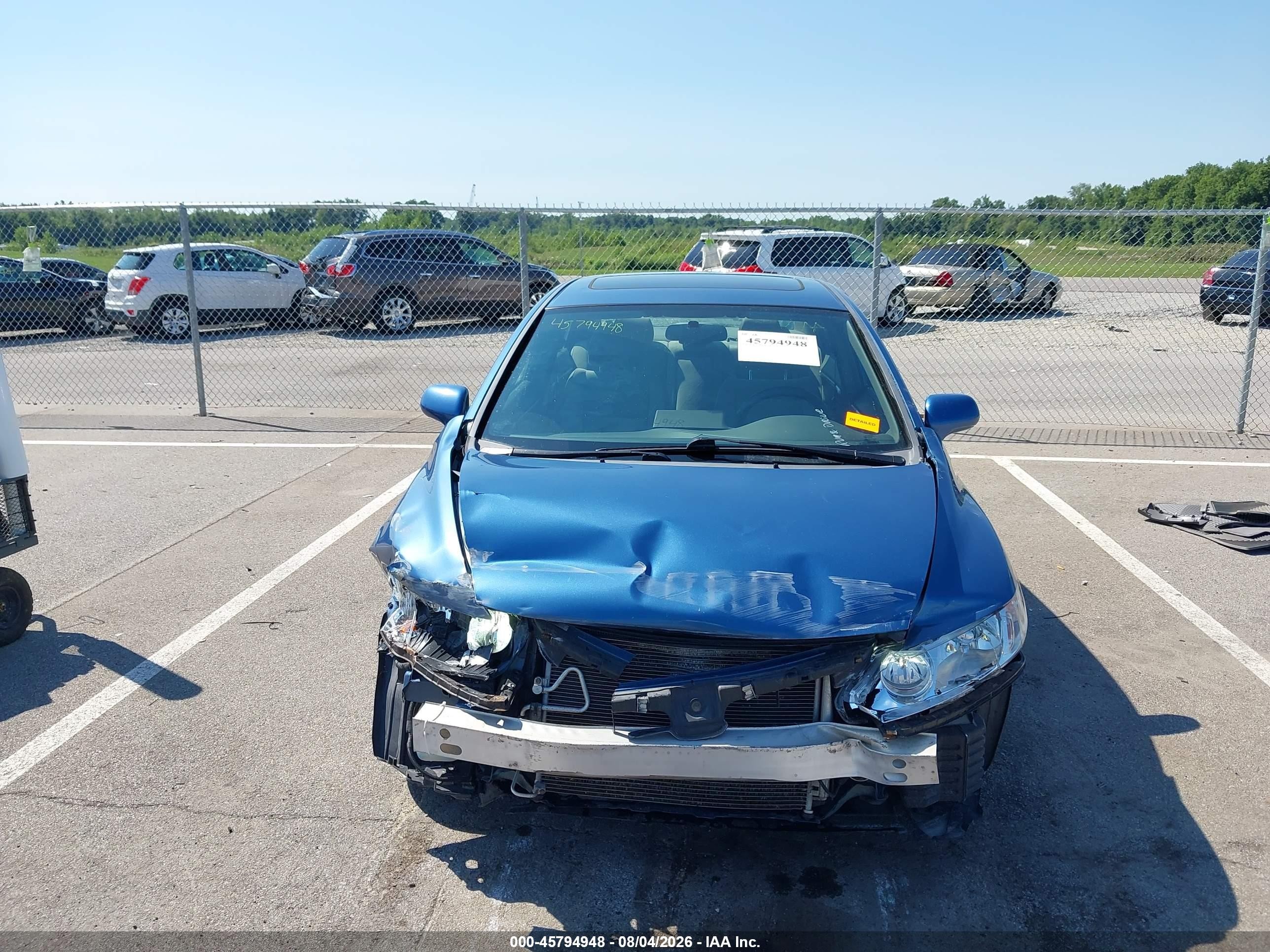 2008 Honda Civic Ex Blue vin: 1HGFA16888L015206