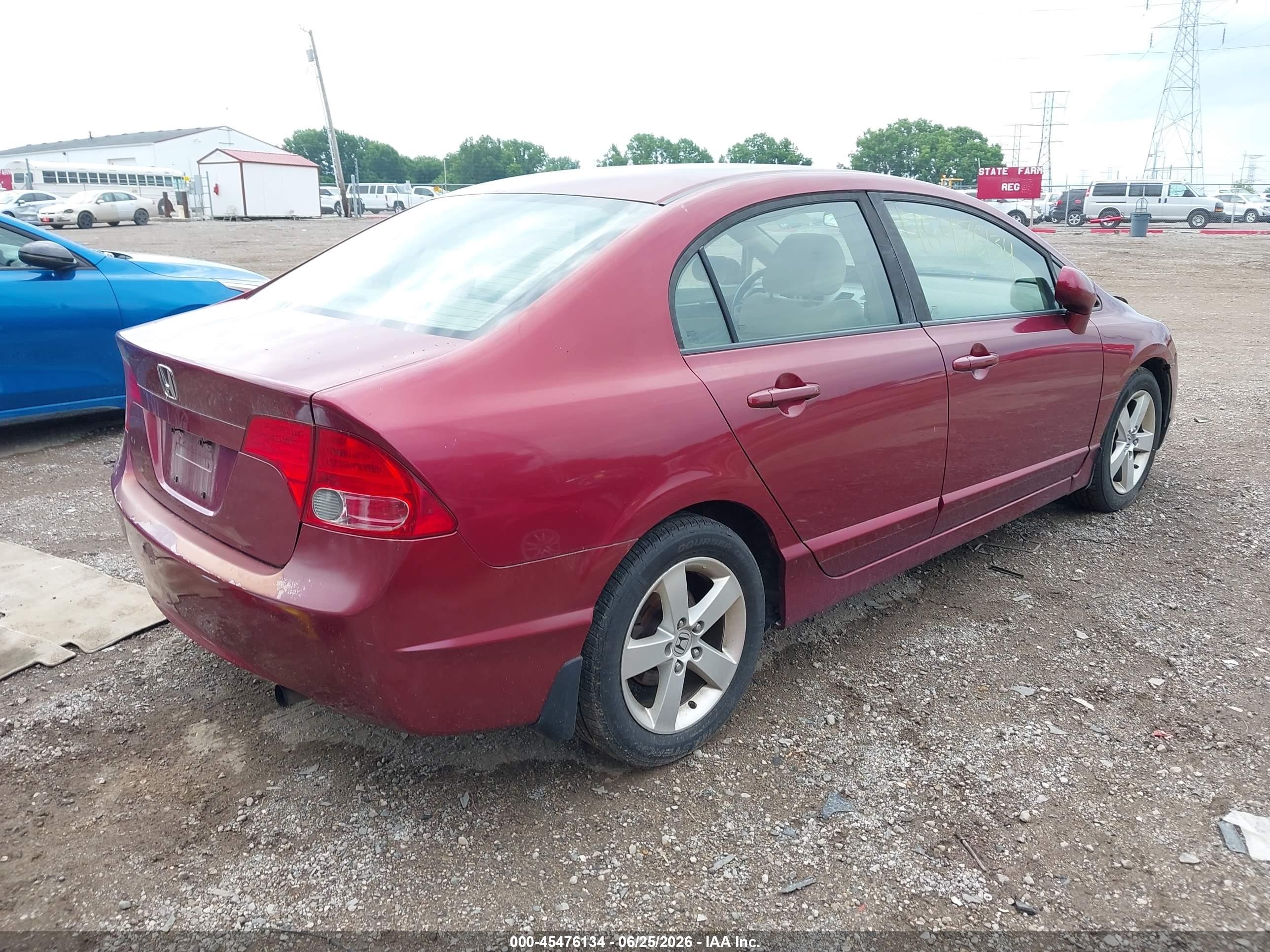2008 Honda Civic Ex Красный vin: 1HGFA16888L046553