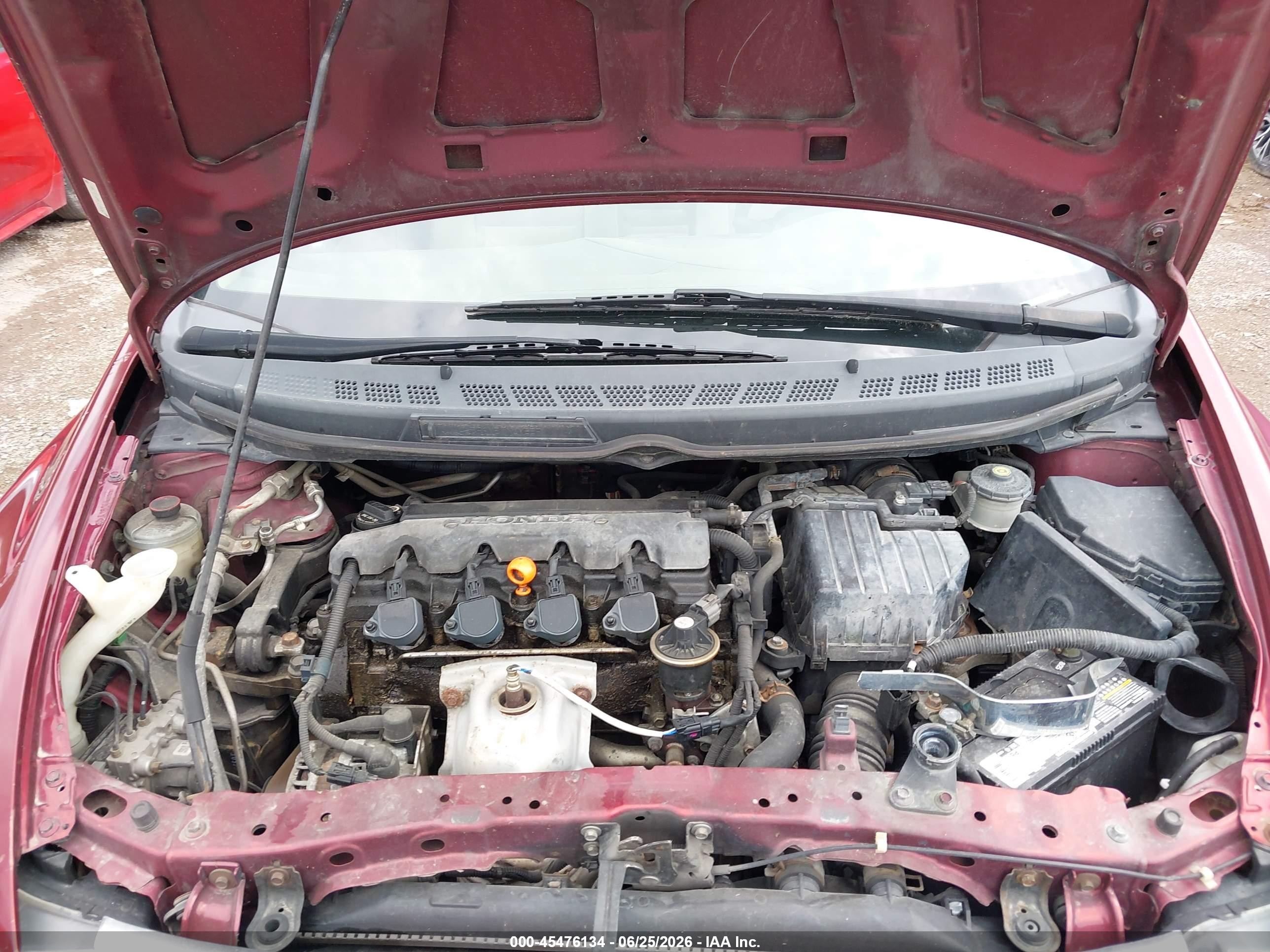 2008 Honda Civic Ex Красный vin: 1HGFA16888L046553