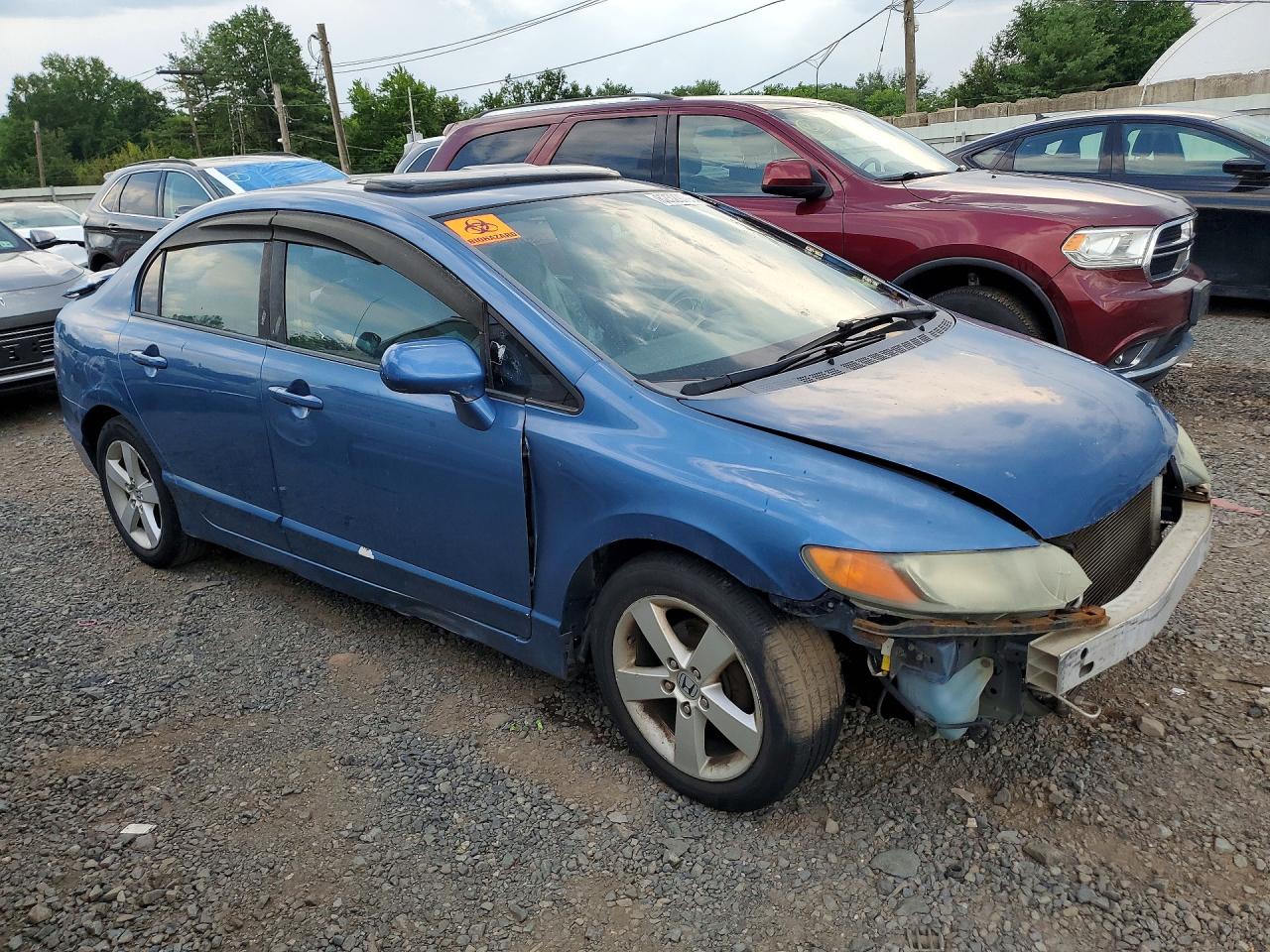 2008 Honda Civic Ex Blue vin: 1HGFA16888L047976