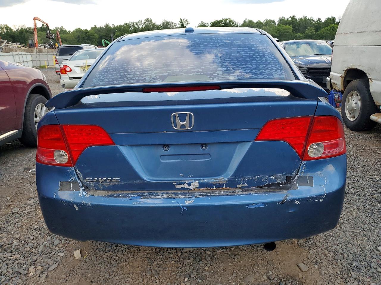 2008 Honda Civic Ex Blue vin: 1HGFA16888L047976