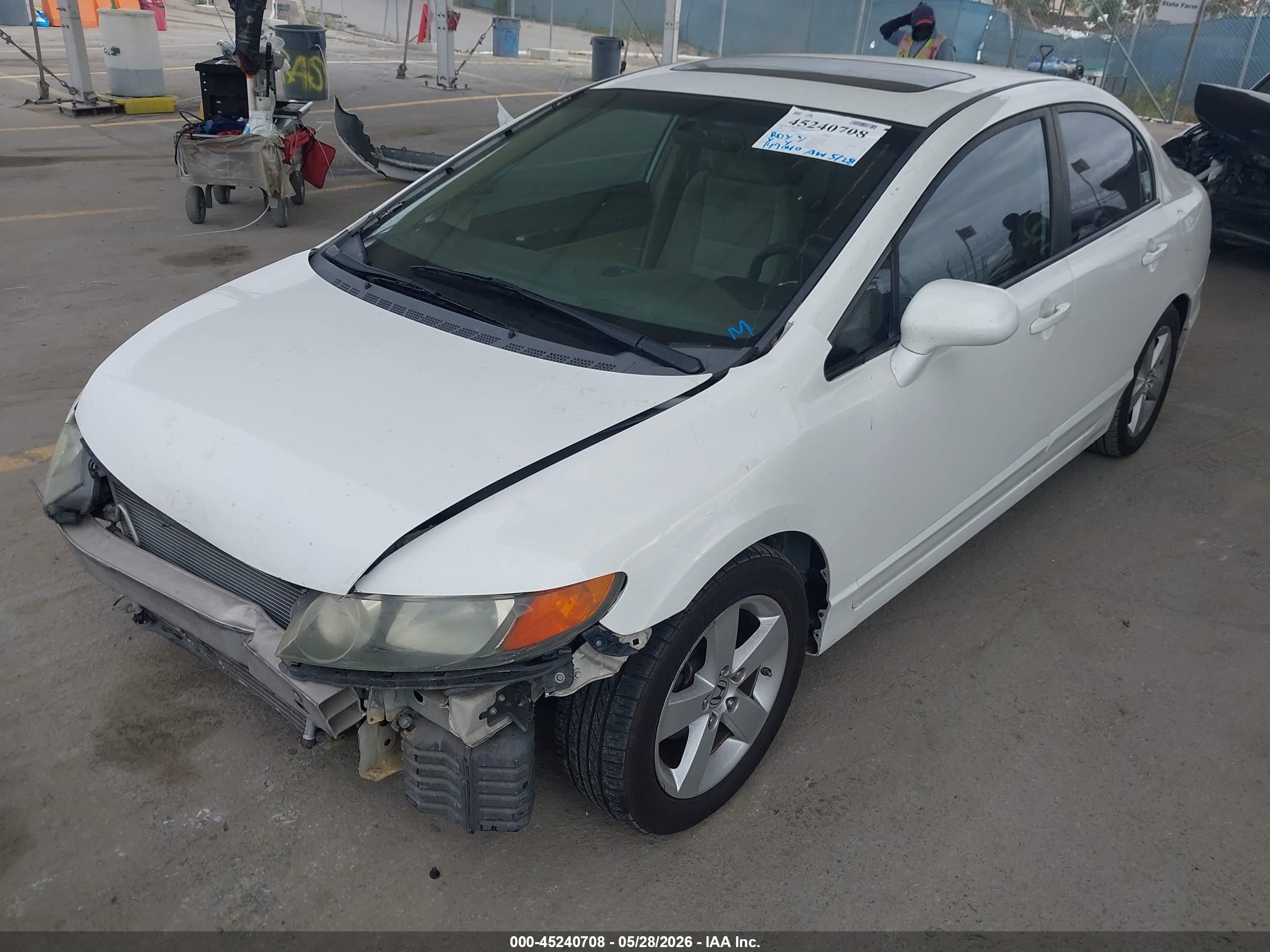 2008 Honda Civic Ex White vin: 1HGFA16888L086308
