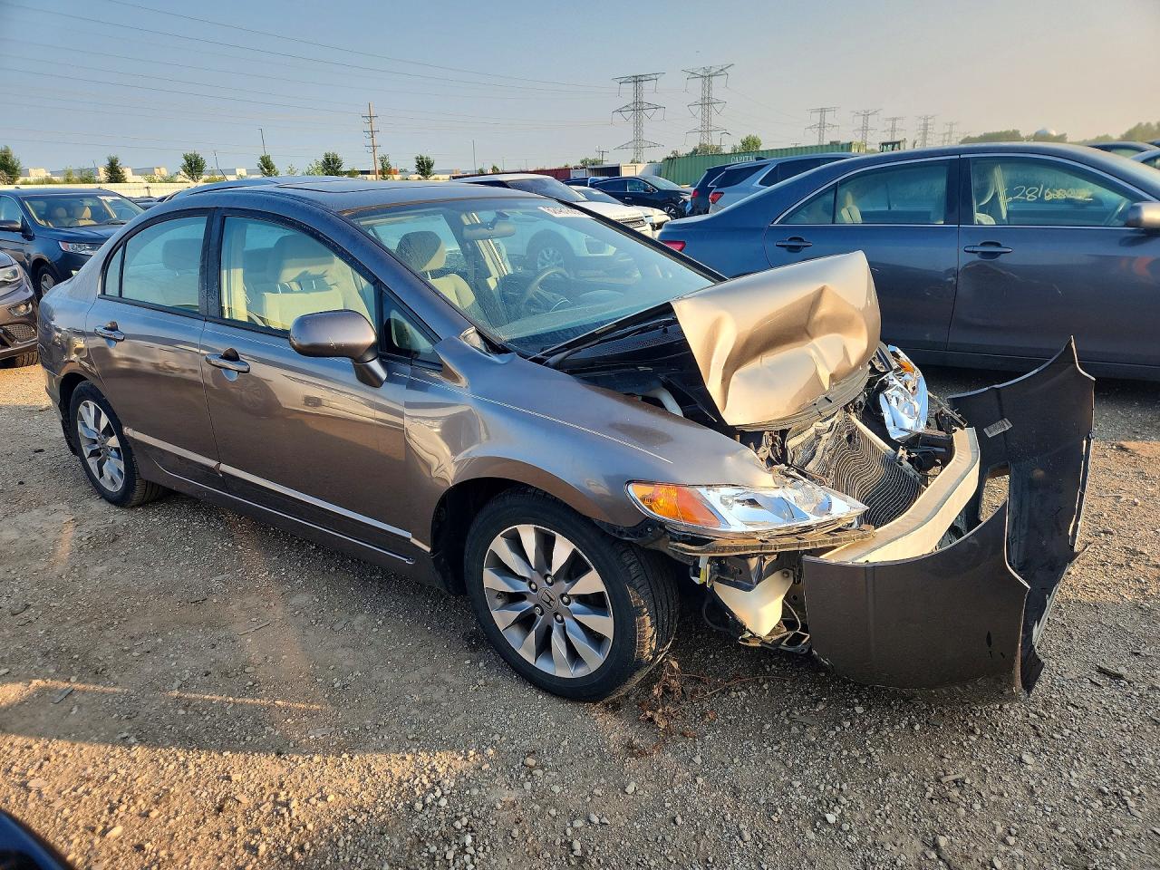 2009 Honda Civic Ex Gray vin: 1HGFA16889L006104