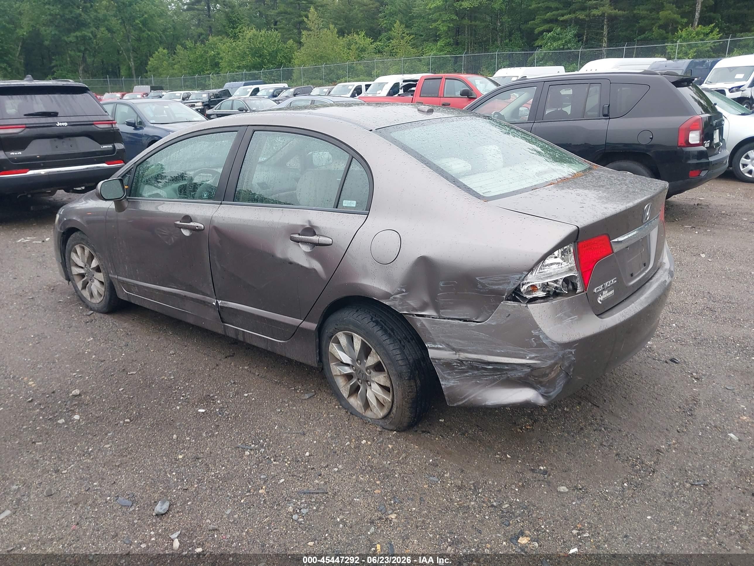 2009 Honda Civic Ex Gray vin: 1HGFA16889L017197