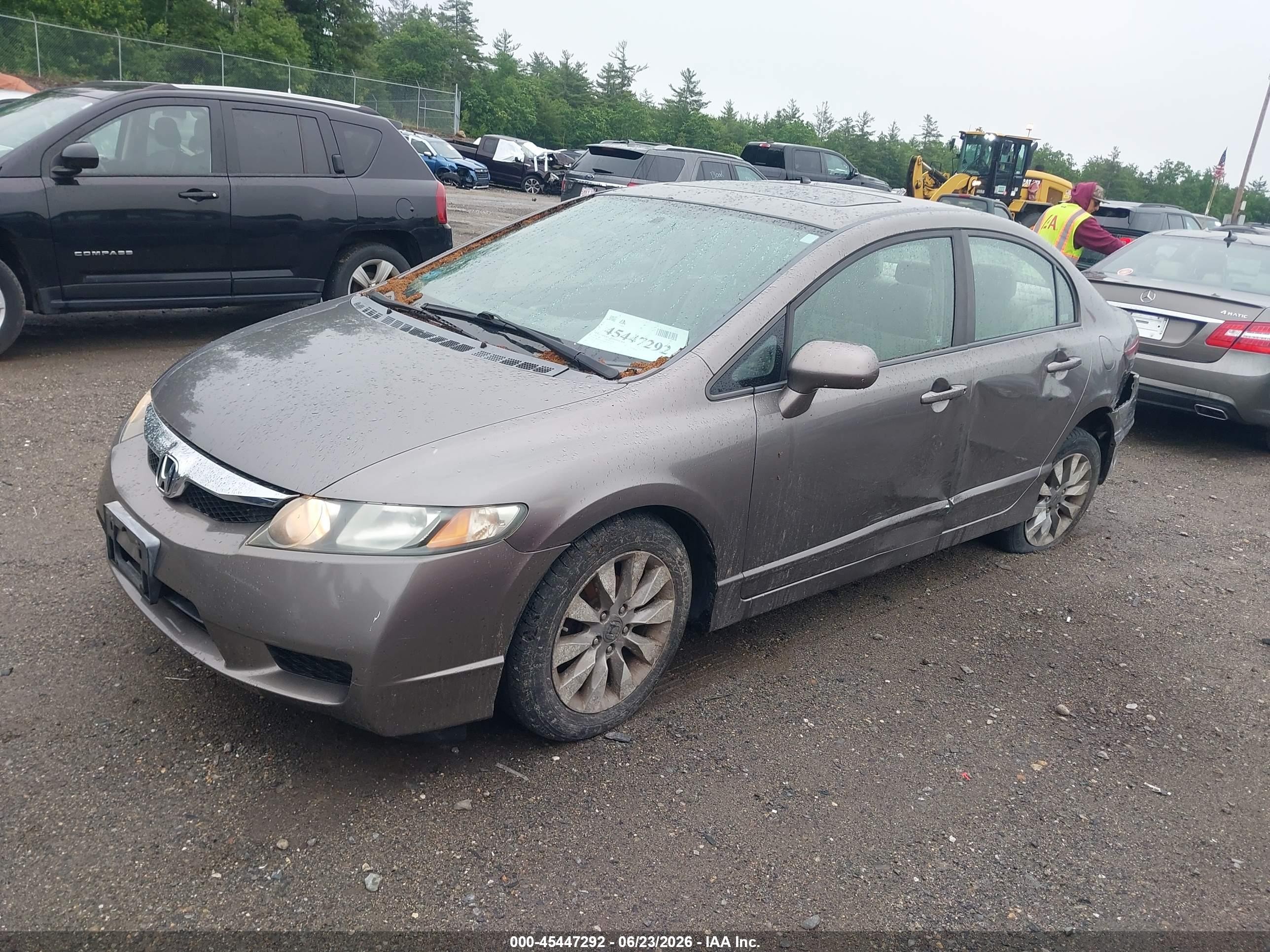 2009 Honda Civic Ex Gray vin: 1HGFA16889L017197