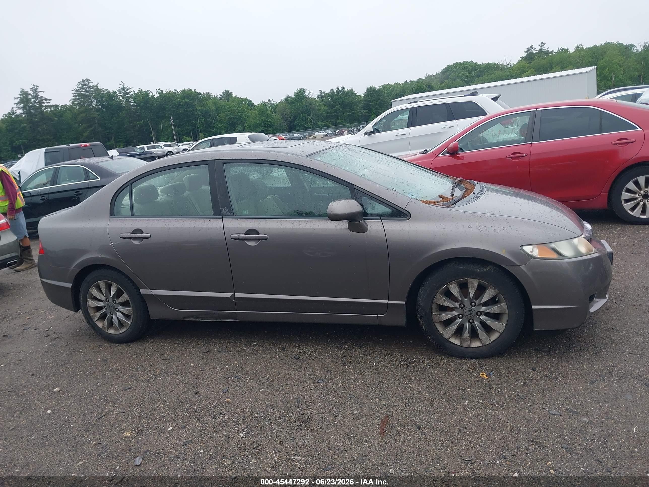 2009 Honda Civic Ex Gray vin: 1HGFA16889L017197