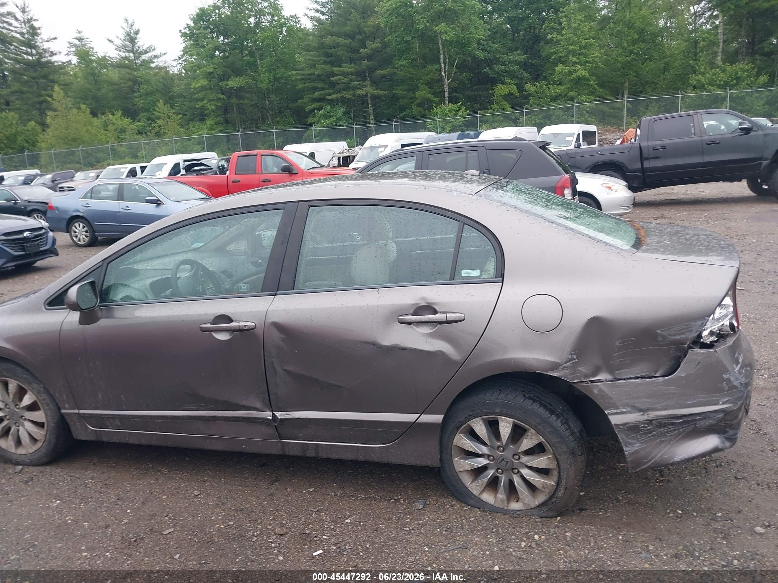 2009 Honda Civic Ex Gray vin: 1HGFA16889L017197