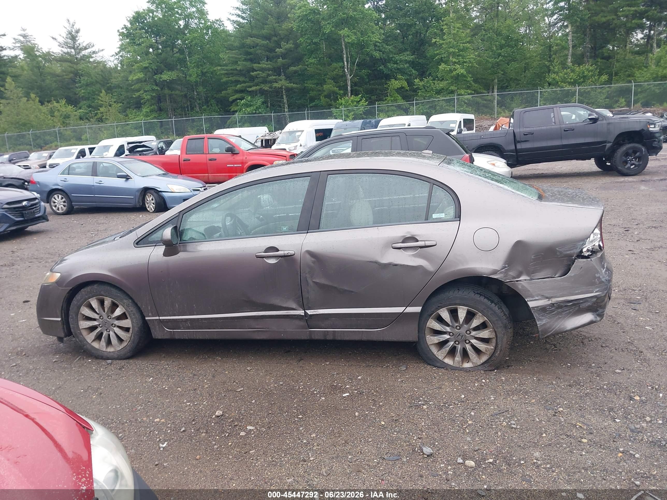 2009 Honda Civic Ex Gray vin: 1HGFA16889L017197