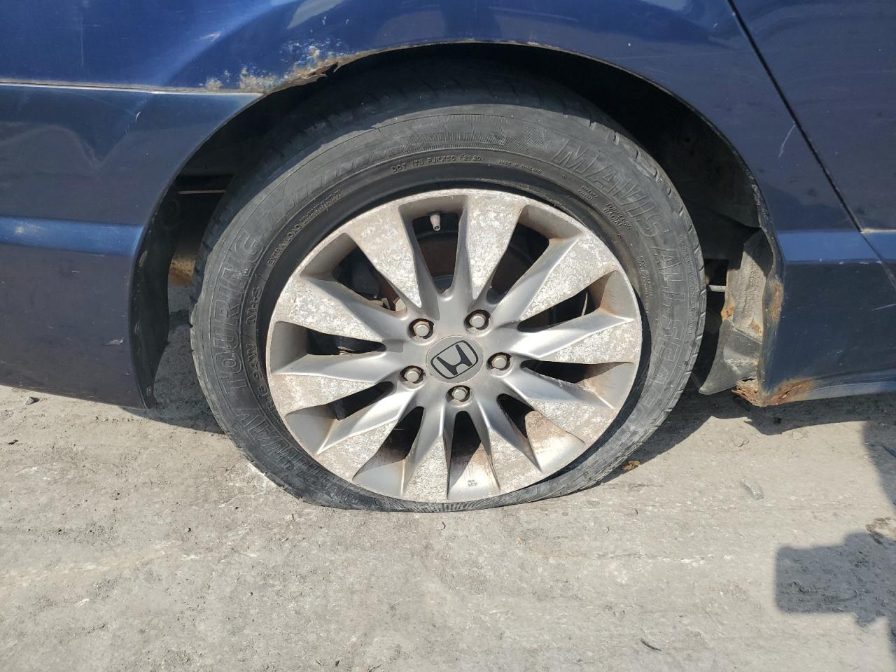 2009 Honda Civic Ex Синий vin: 1HGFA16889L026109 Damage: Right Rear Tire, Separated, Replacement Required