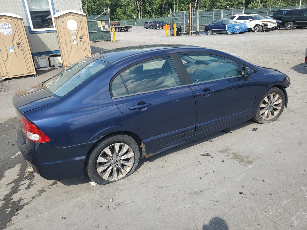 2009 Honda Civic Ex Синий vin: 1HGFA16889L026109 Damage: Right Qtr Panel, Rust, 1 To 2 Inches