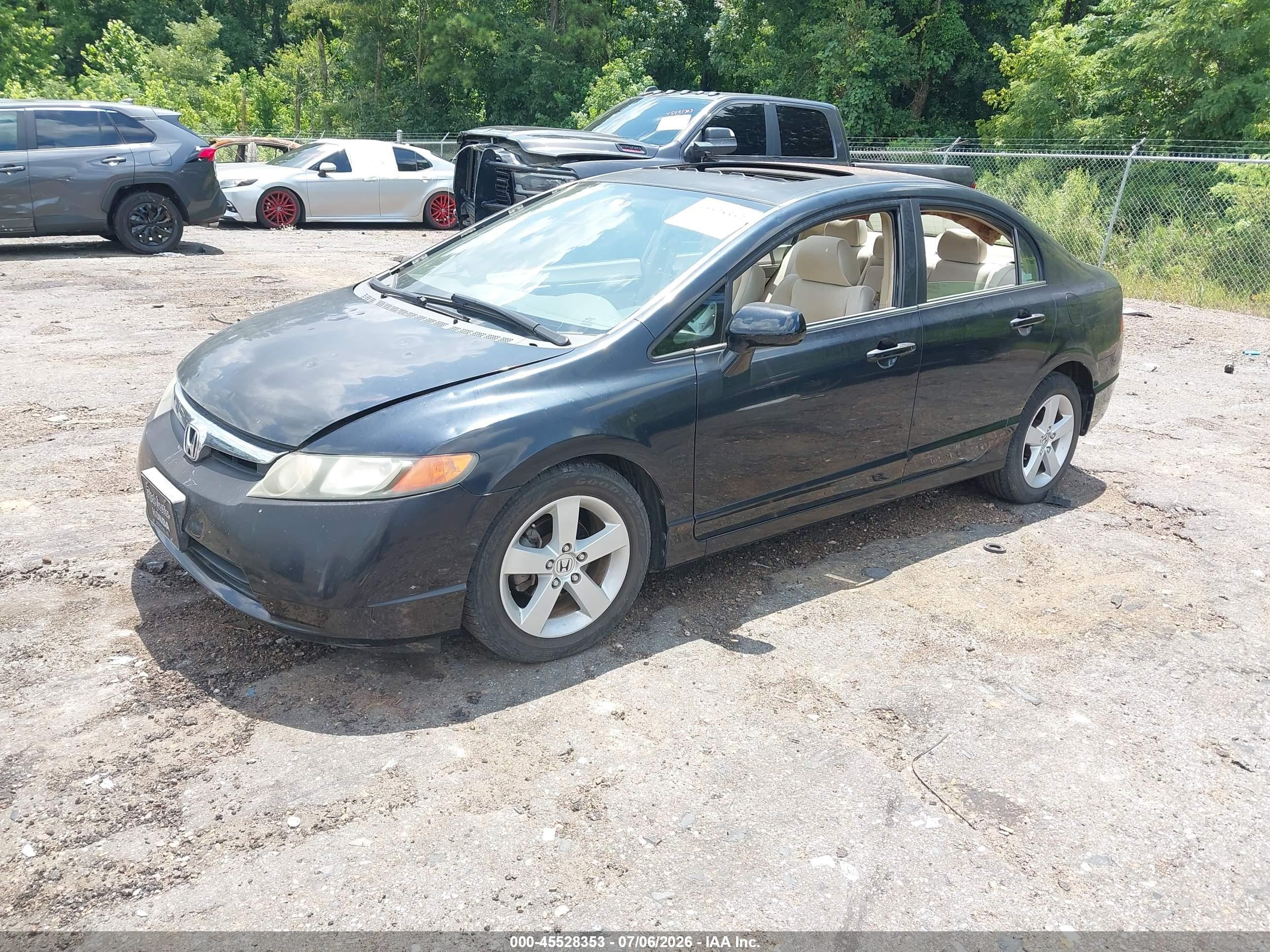 2006 Honda Civic Ex Black vin: 1HGFA16896L133231