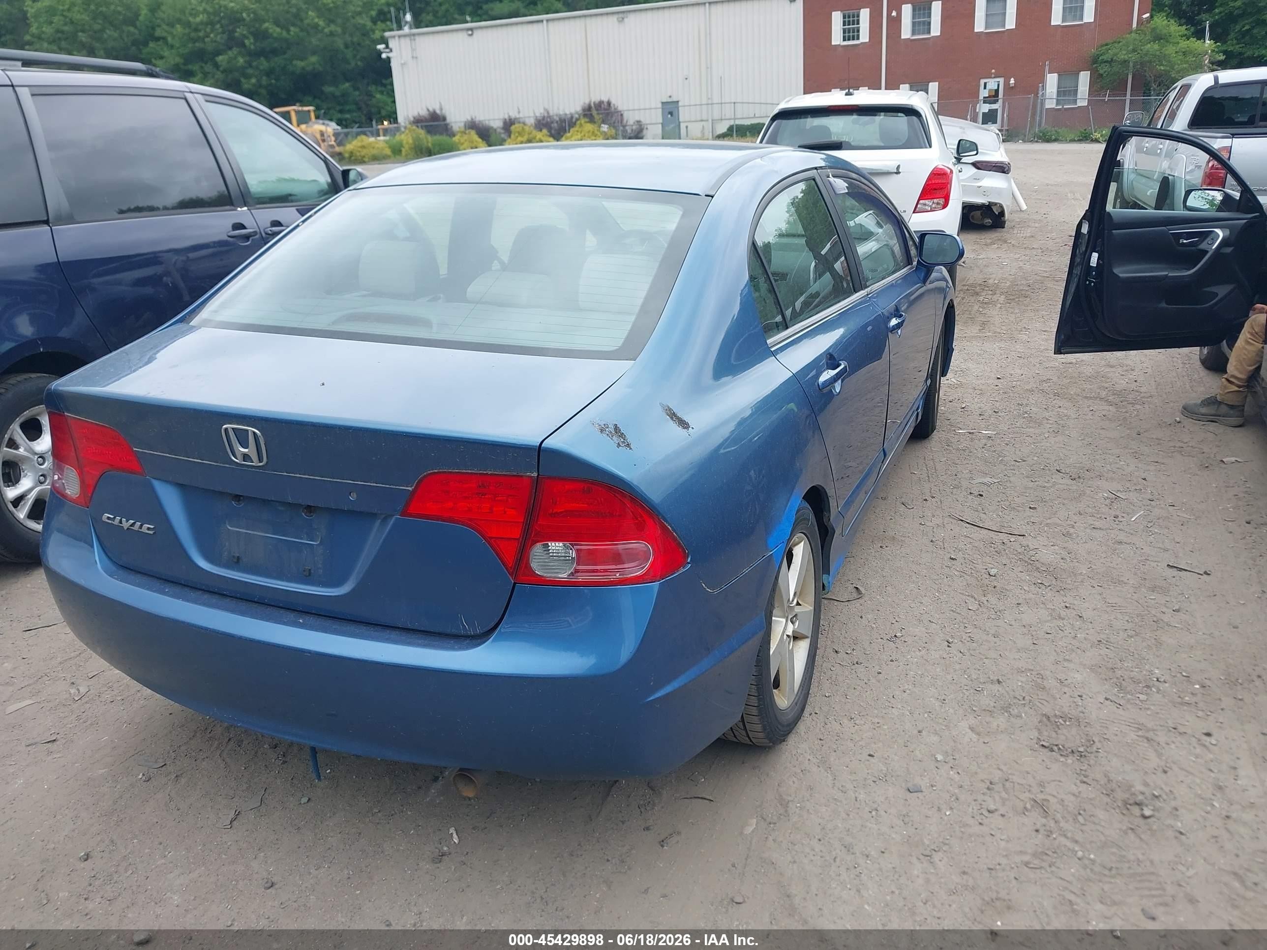 2007 Honda Civic Ex Blue vin: 1HGFA16897L009171