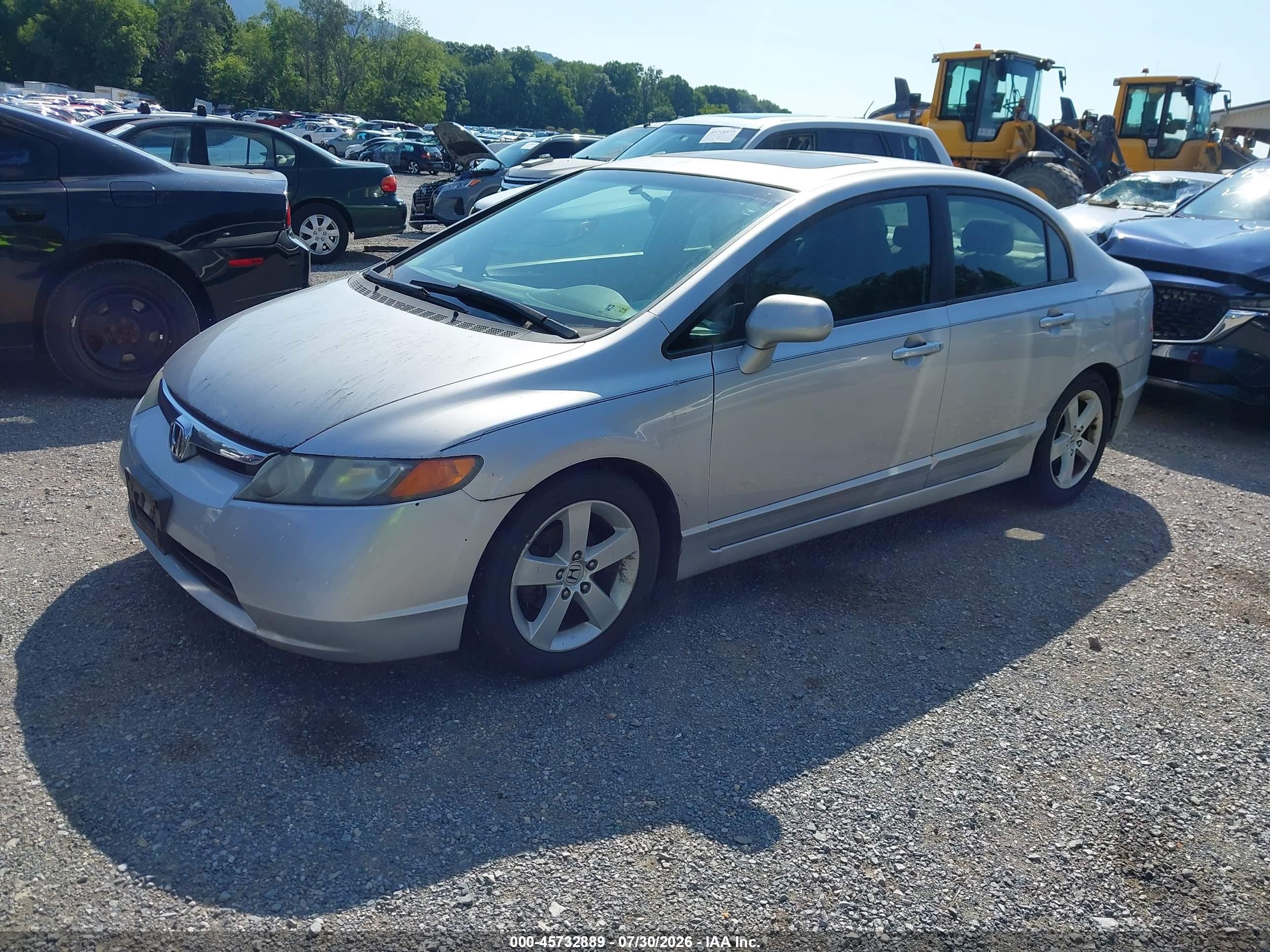 2007 Honda Civic Ex Silver vin: 1HGFA16897L028447