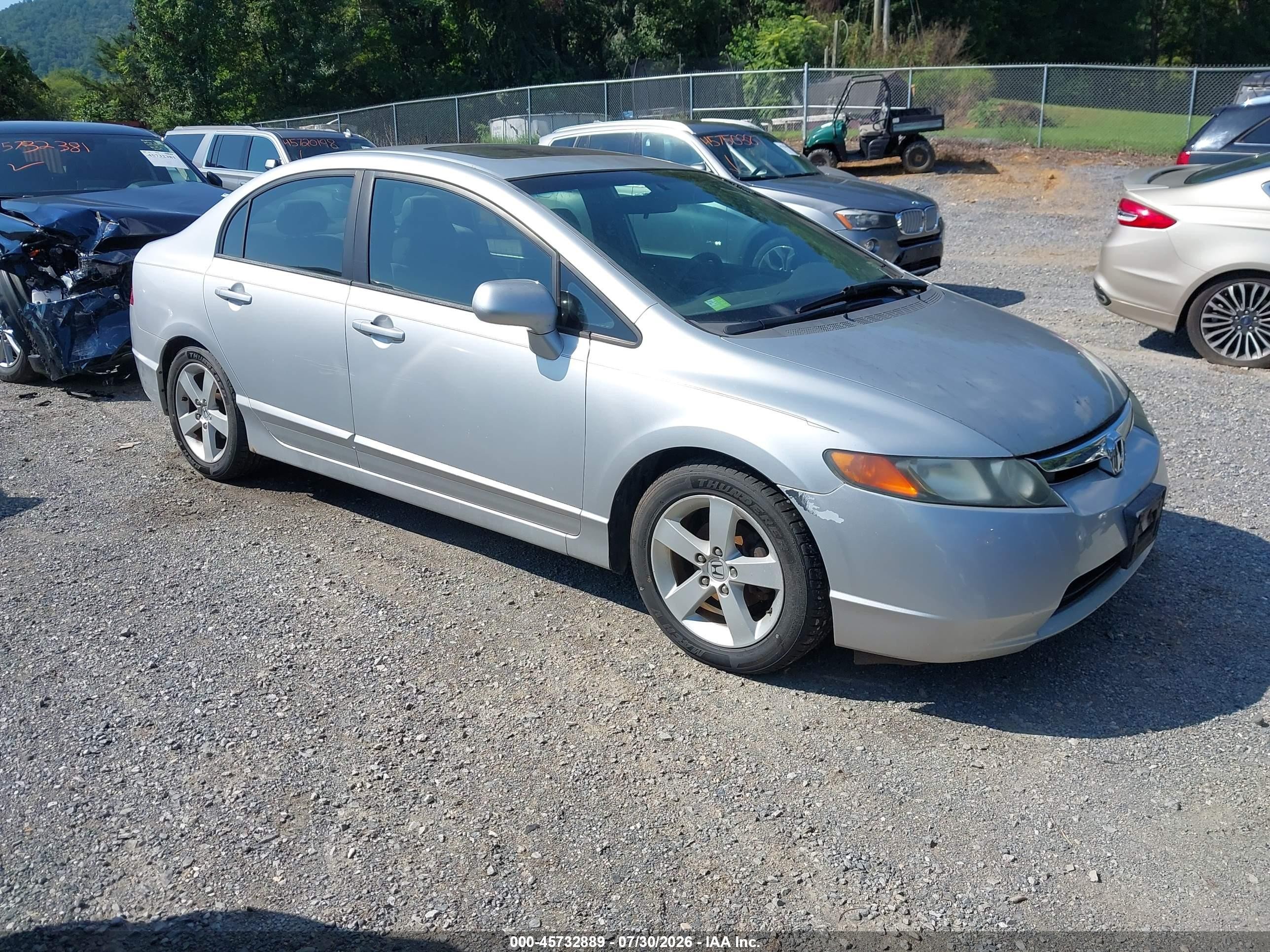 2007 Honda Civic Ex Silver vin: 1HGFA16897L028447