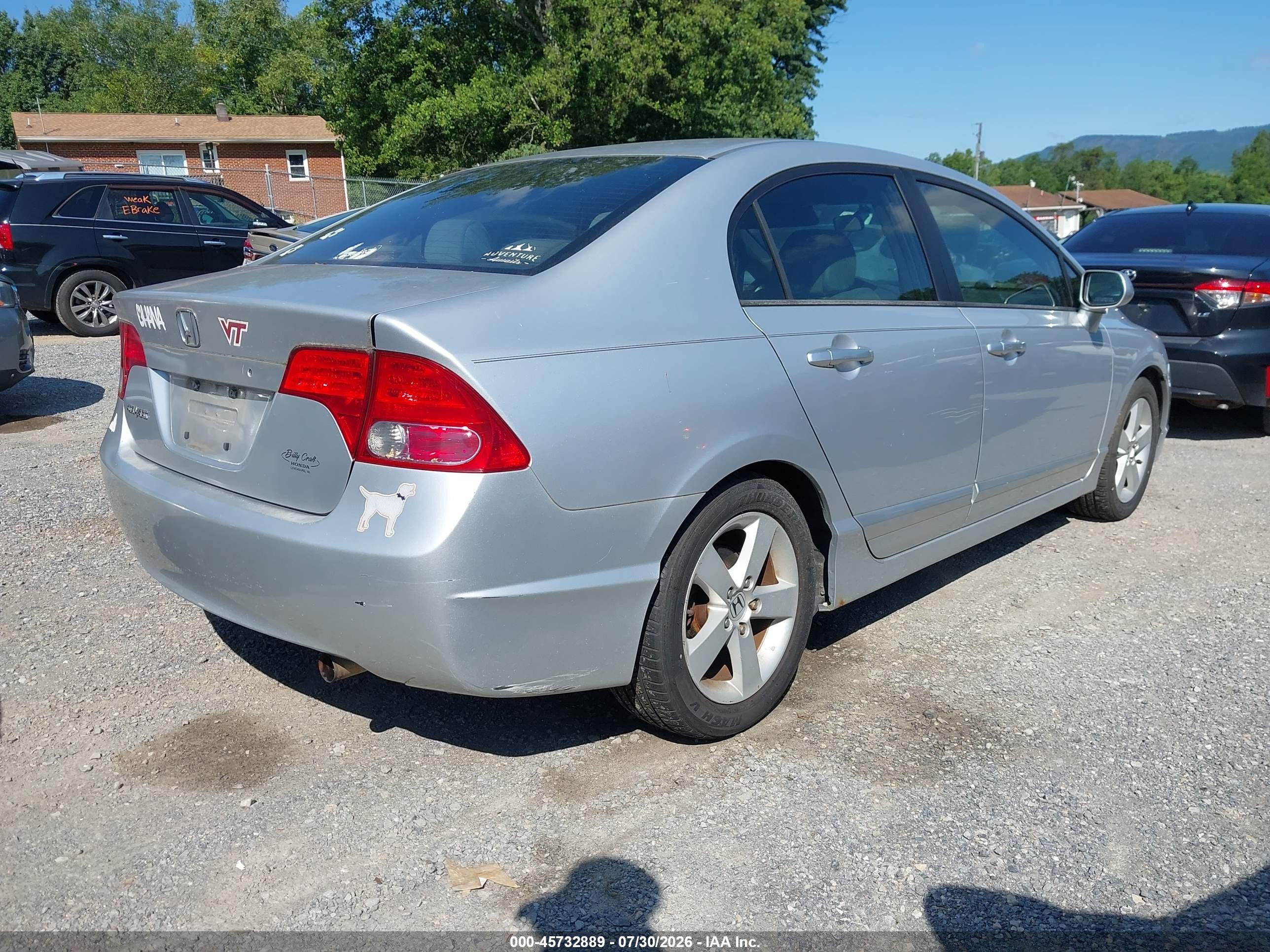 2007 Honda Civic Ex Silver vin: 1HGFA16897L028447