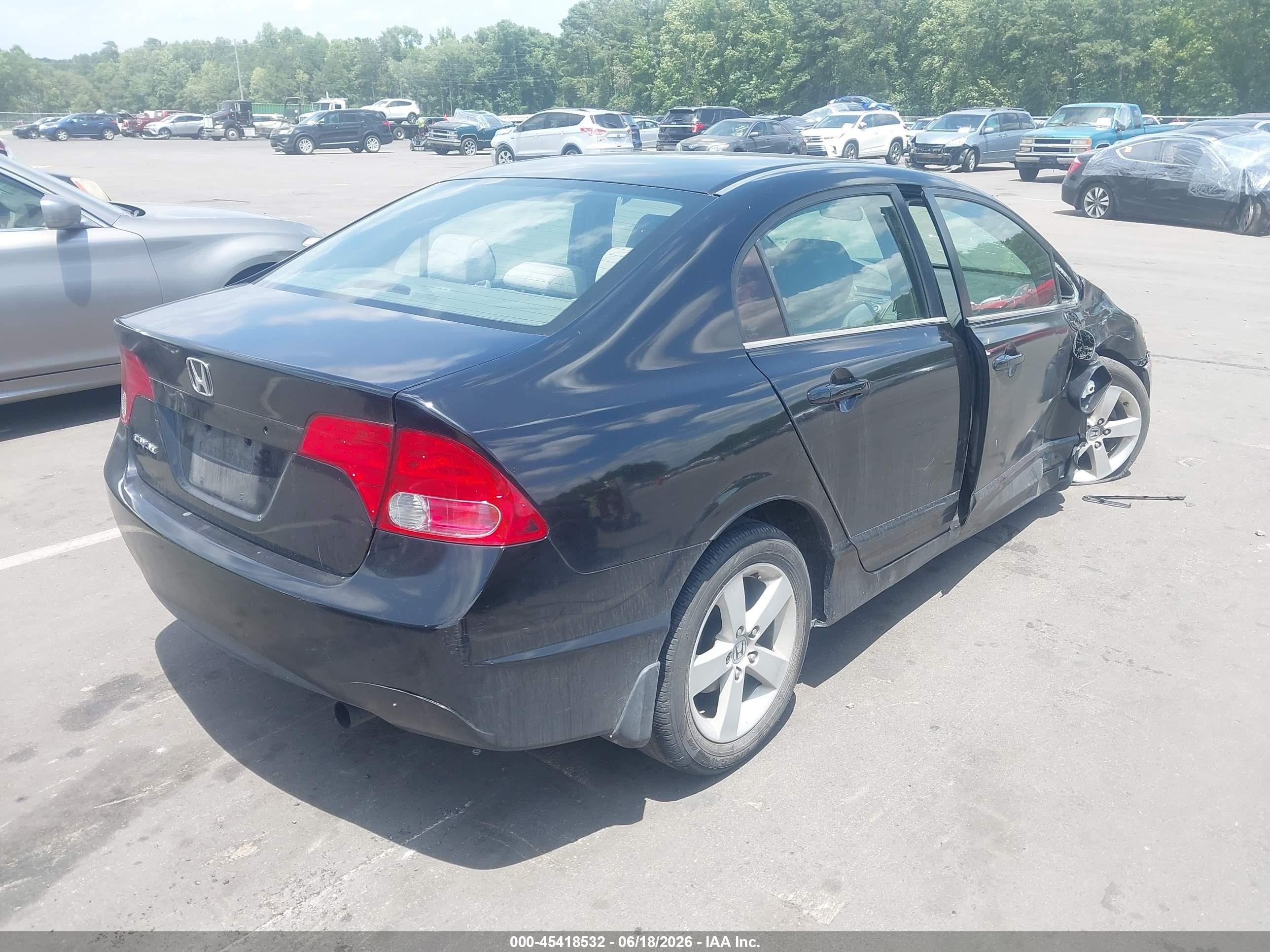 2007 Honda Civic Ex Black vin: 1HGFA16897L033440