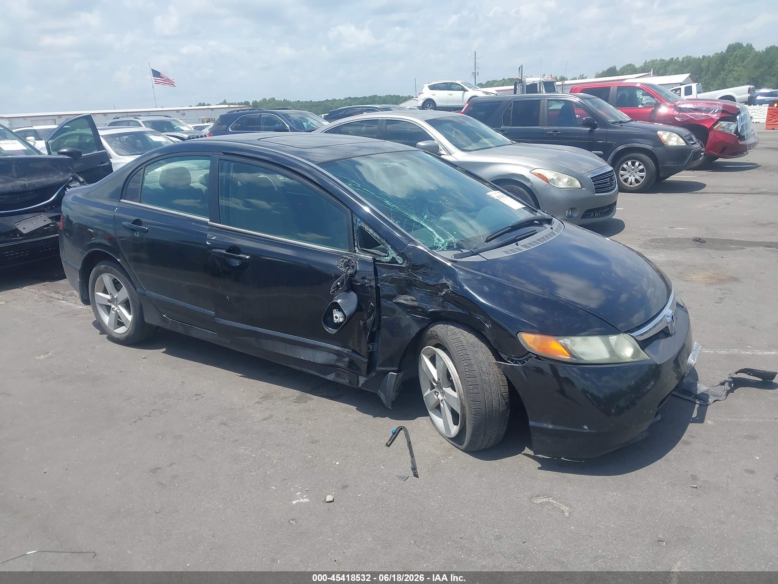 2007 Honda Civic Ex Black vin: 1HGFA16897L033440