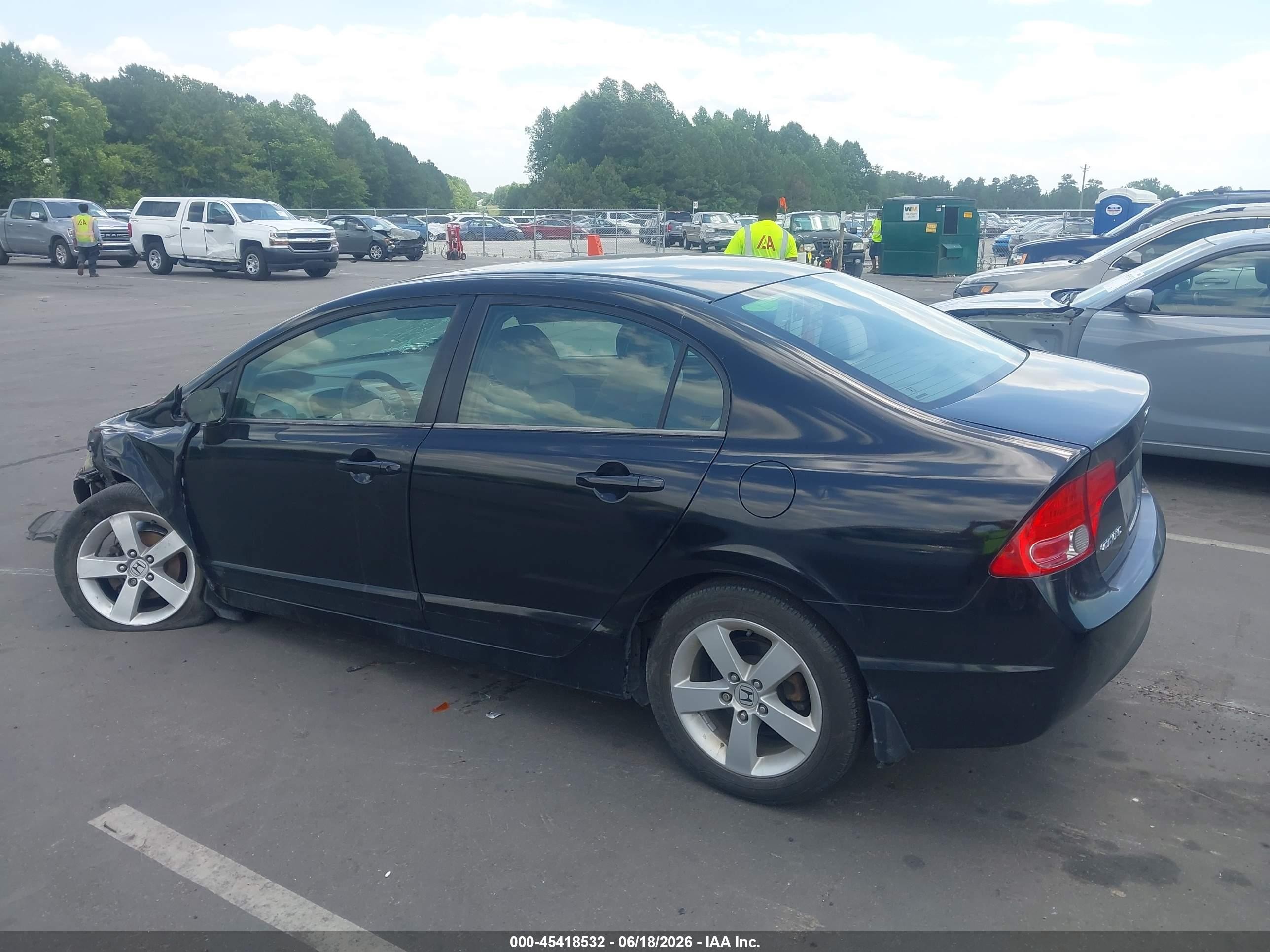 2007 Honda Civic Ex Black vin: 1HGFA16897L033440