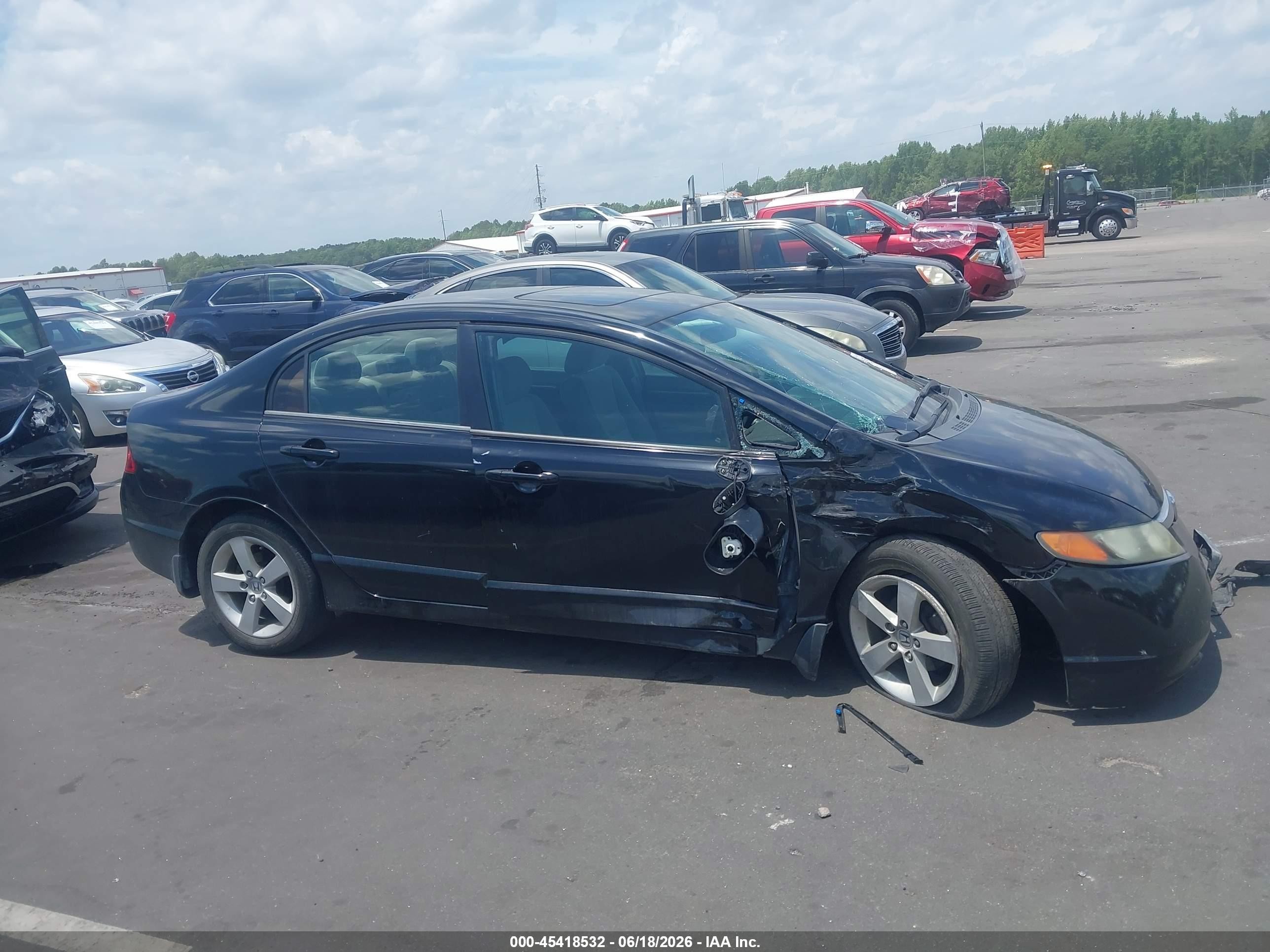2007 Honda Civic Ex Black vin: 1HGFA16897L033440