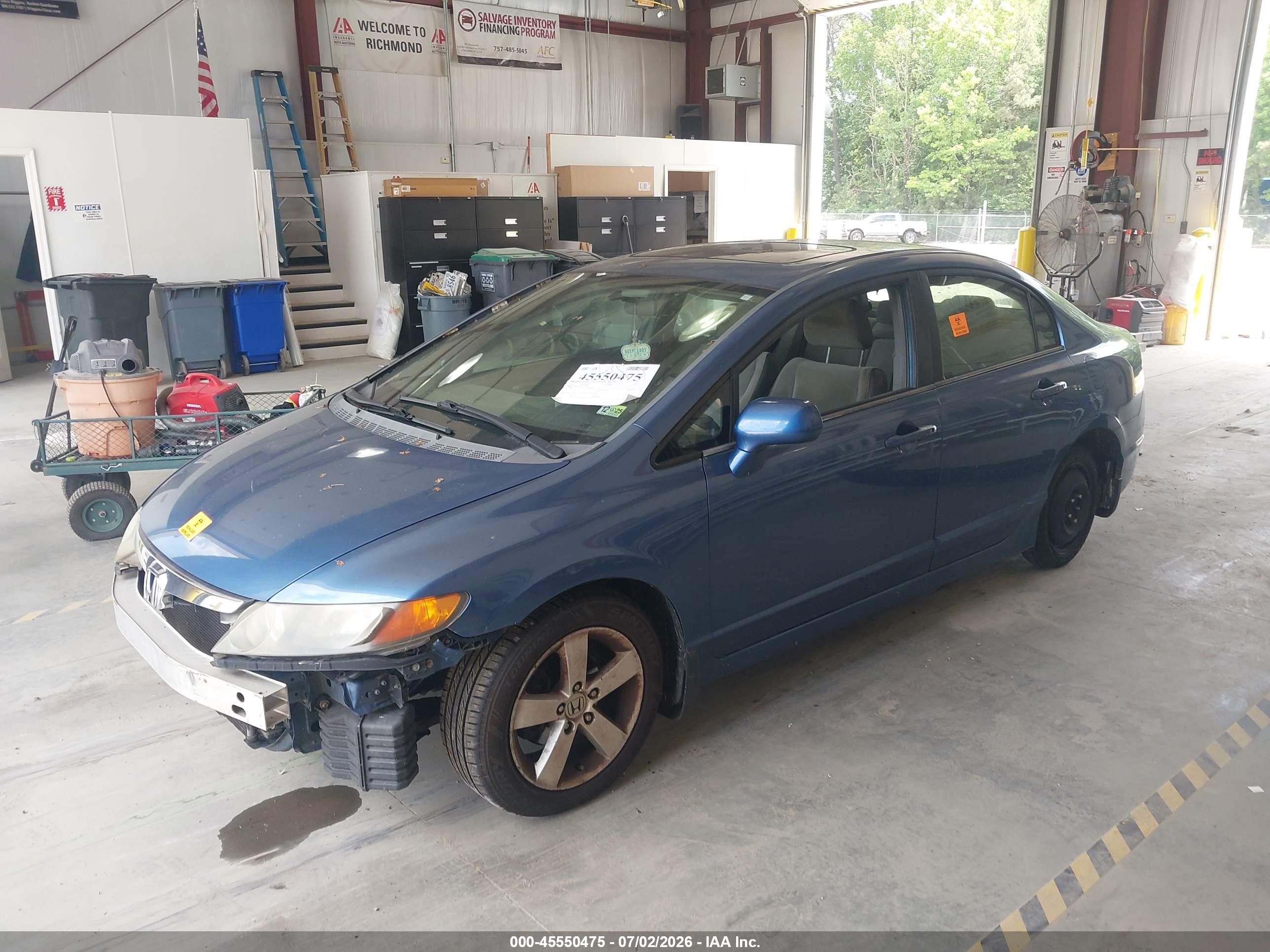 2007 Honda Civic Ex Blue vin: 1HGFA16897L041330