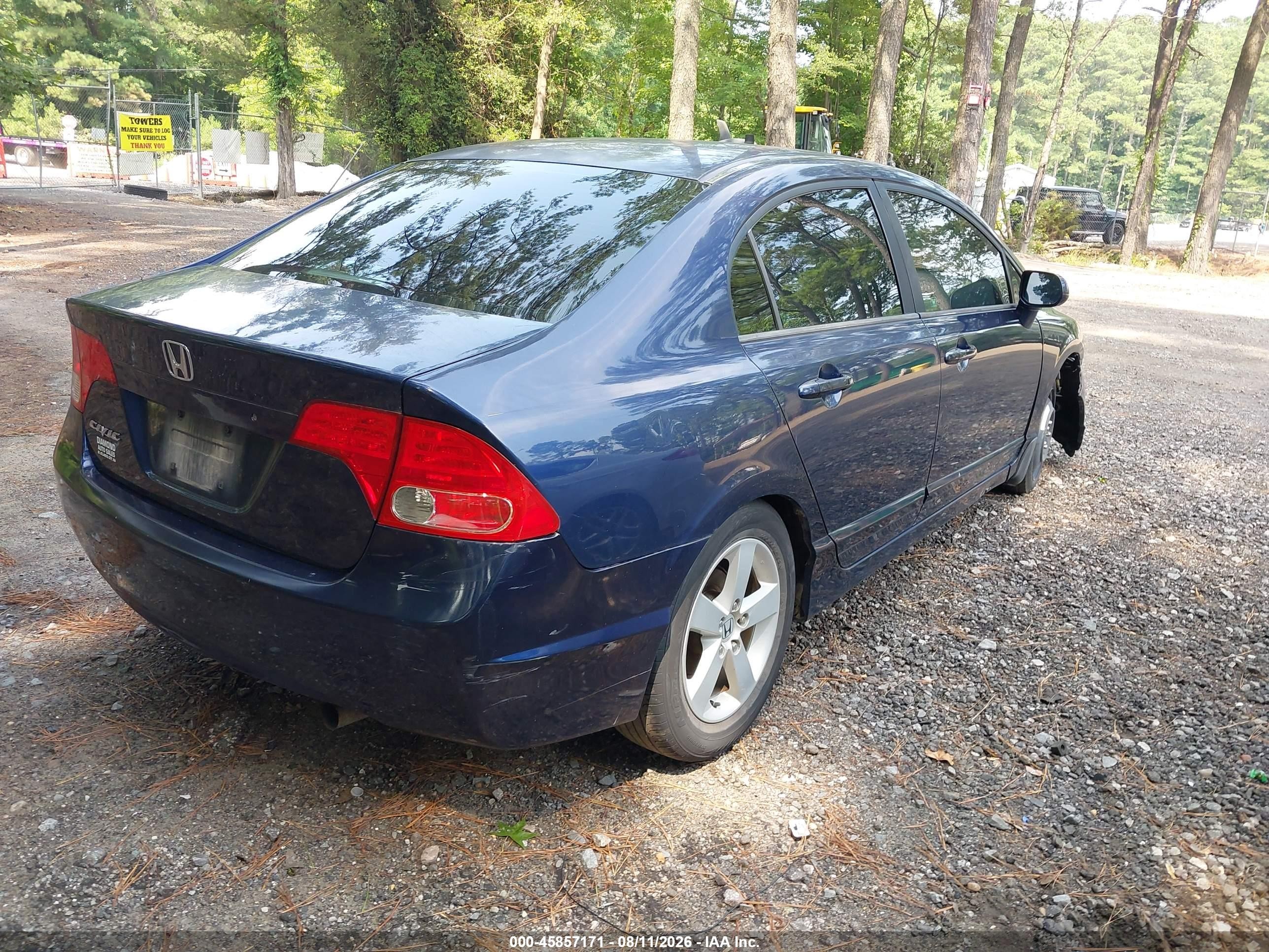 2007 Honda Civic Ex Blue vin: 1HGFA16897L049055