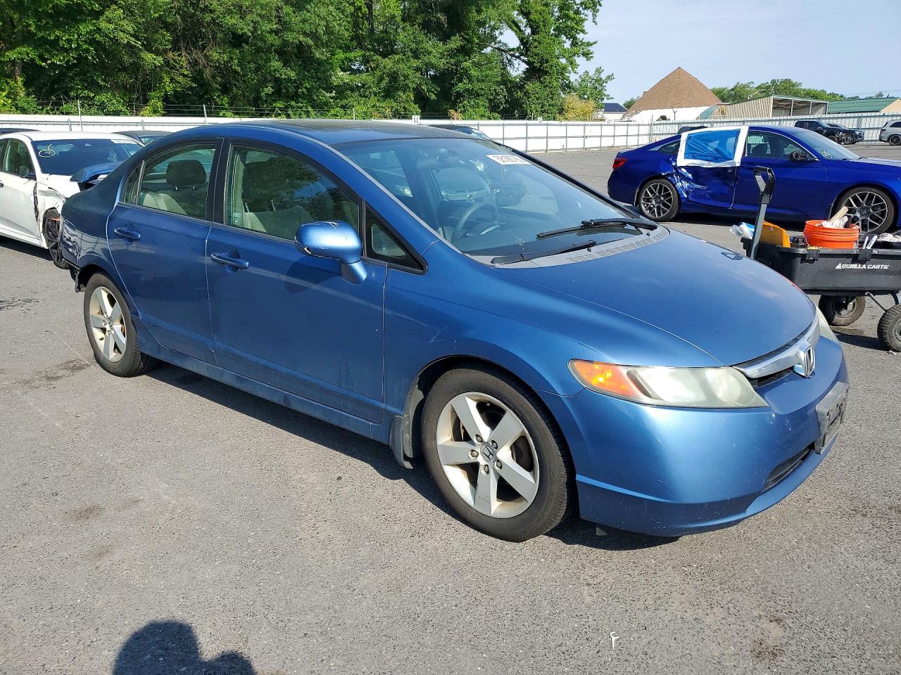 2007 Honda Civic Ex Blue vin: 1HGFA16897L055602