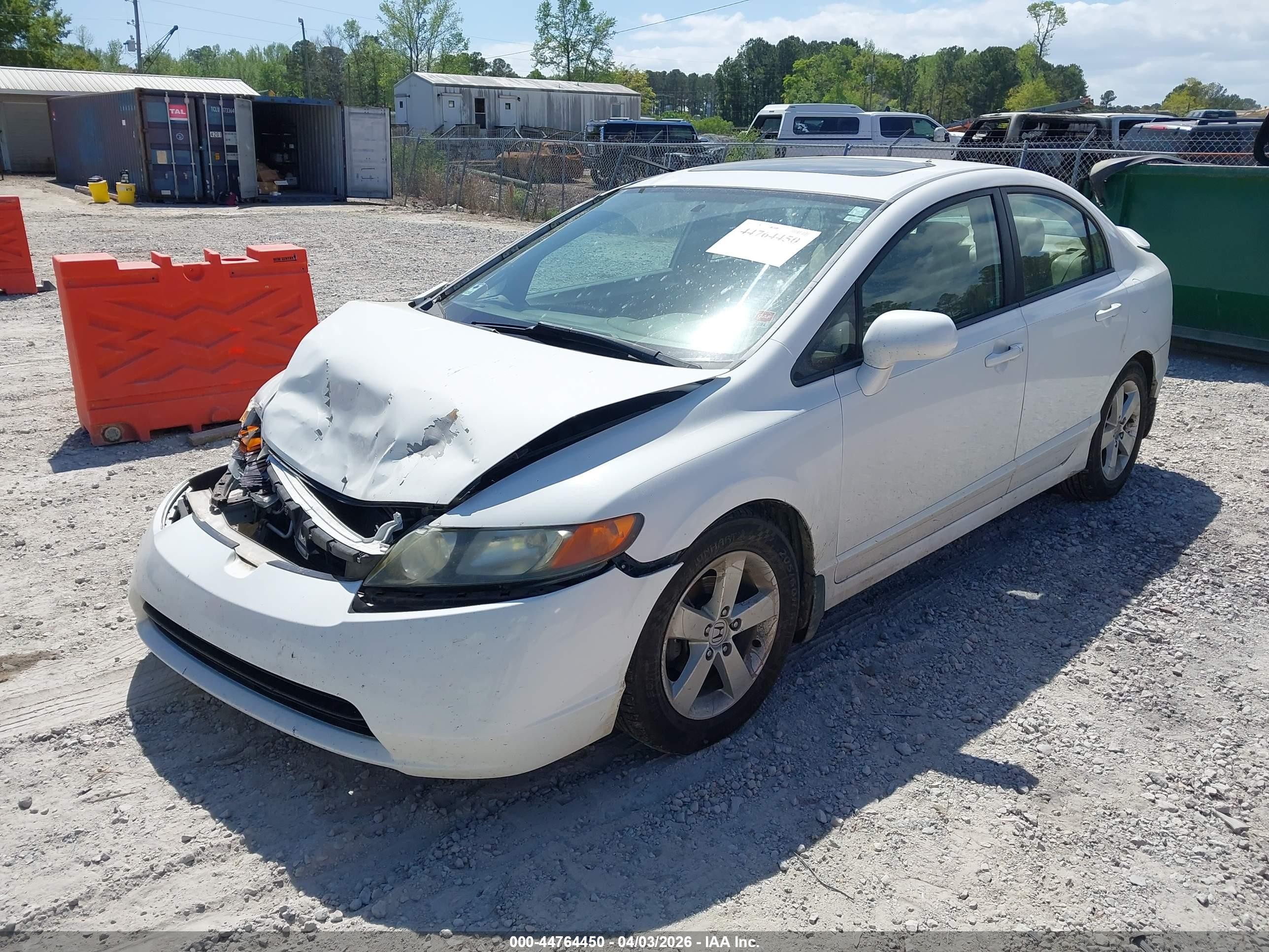 2007 Honda Civic Ex White vin: 1HGFA16897L090690