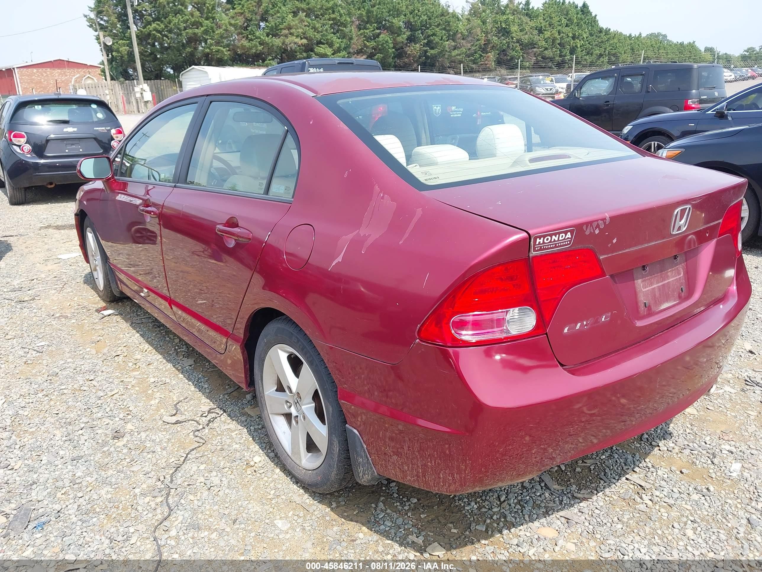2007 Honda Civic Ex Red vin: 1HGFA16897L131917