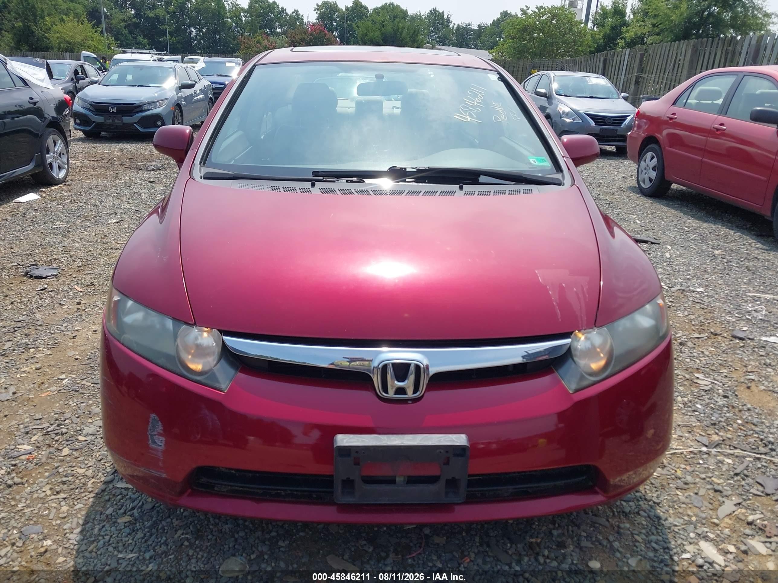 2007 Honda Civic Ex Red vin: 1HGFA16897L131917