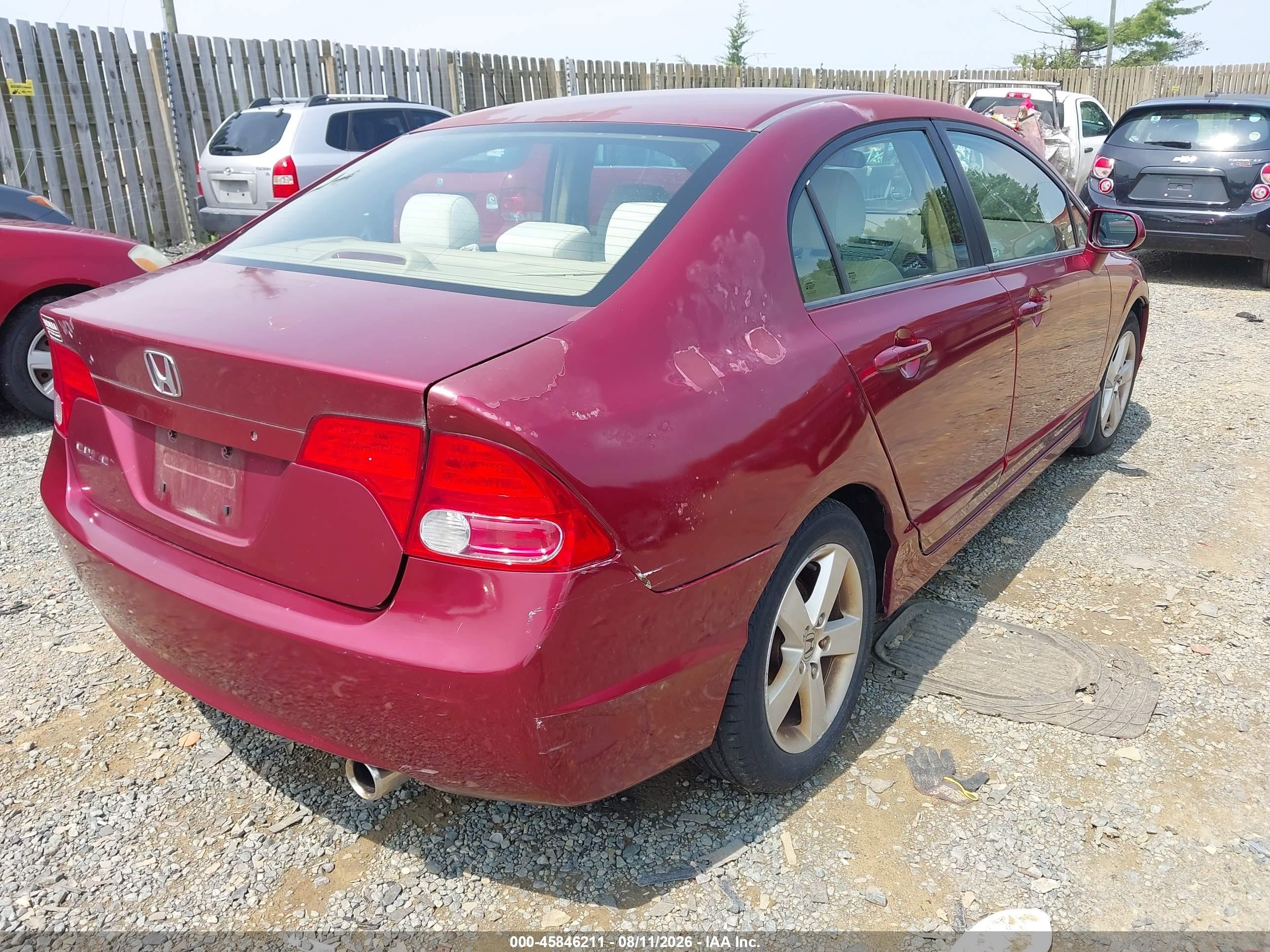 2007 Honda Civic Ex Red vin: 1HGFA16897L131917