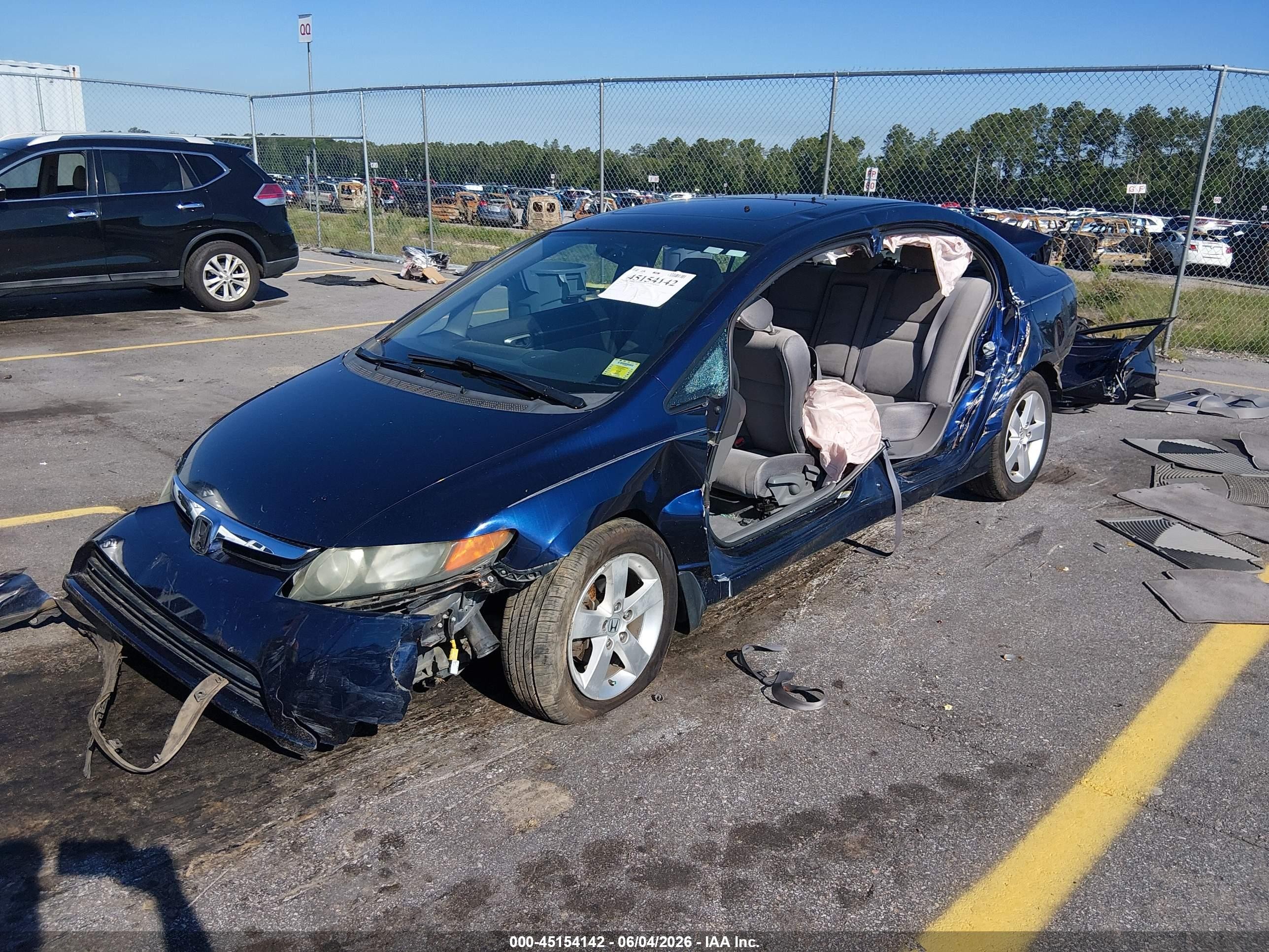 2008 Honda Civic Ex Синий vin: 1HGFA16898L012895