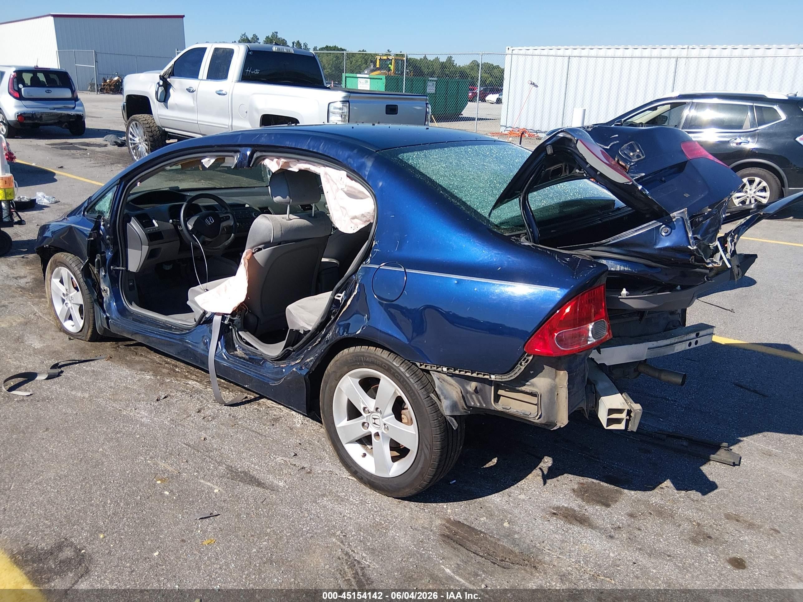 2008 Honda Civic Ex Синий vin: 1HGFA16898L012895
