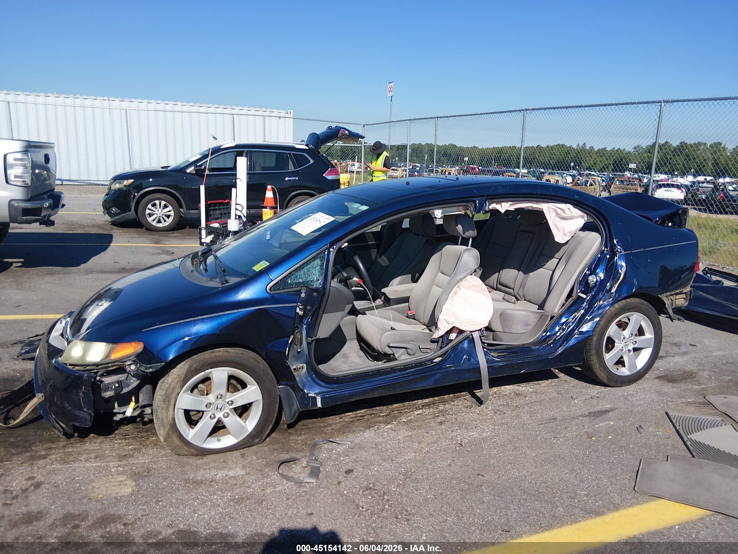 2008 Honda Civic Ex Синий vin: 1HGFA16898L012895