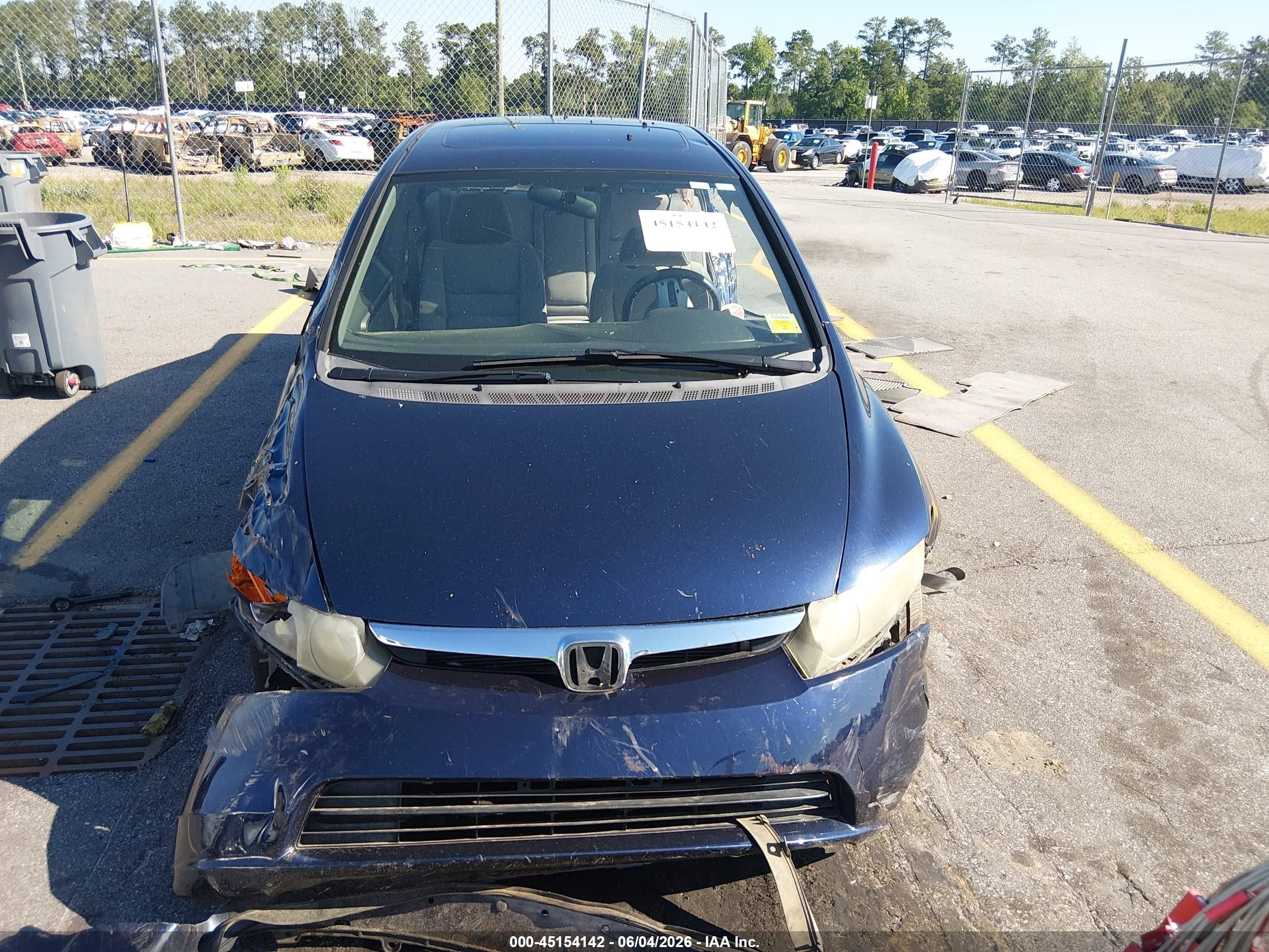 2008 Honda Civic Ex Синий vin: 1HGFA16898L012895