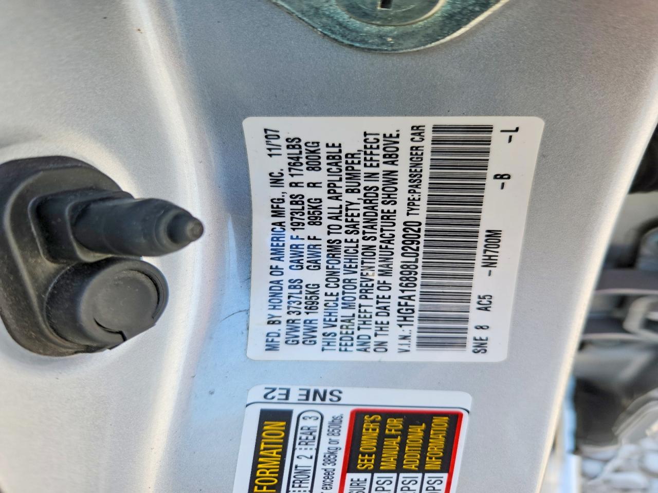 2008 Honda Civic Ex Gray vin: 1HGFA16898L029020