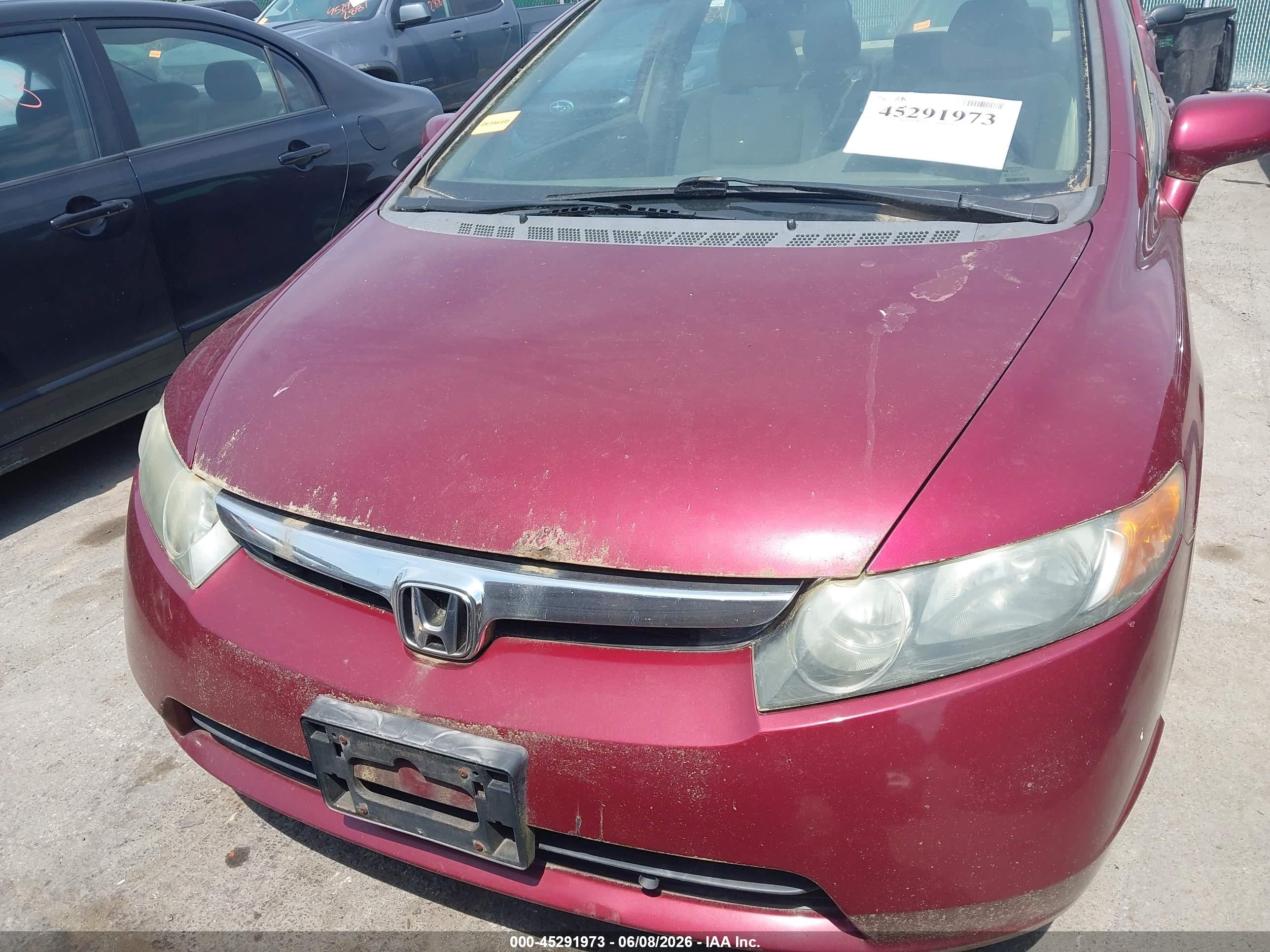2008 Honda Civic Ex Red vin: 1HGFA16898L030801