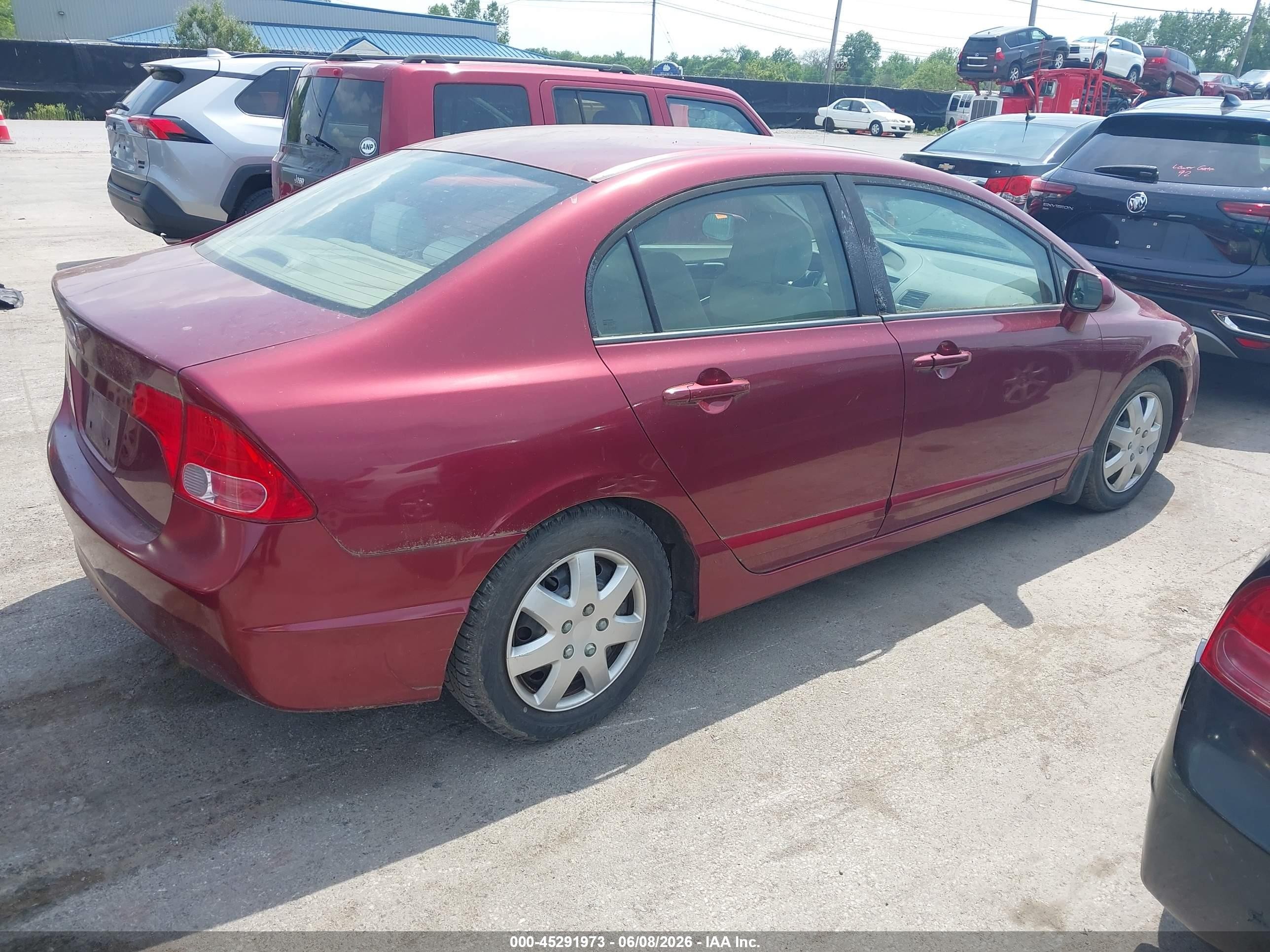 2008 Honda Civic Ex Red vin: 1HGFA16898L030801