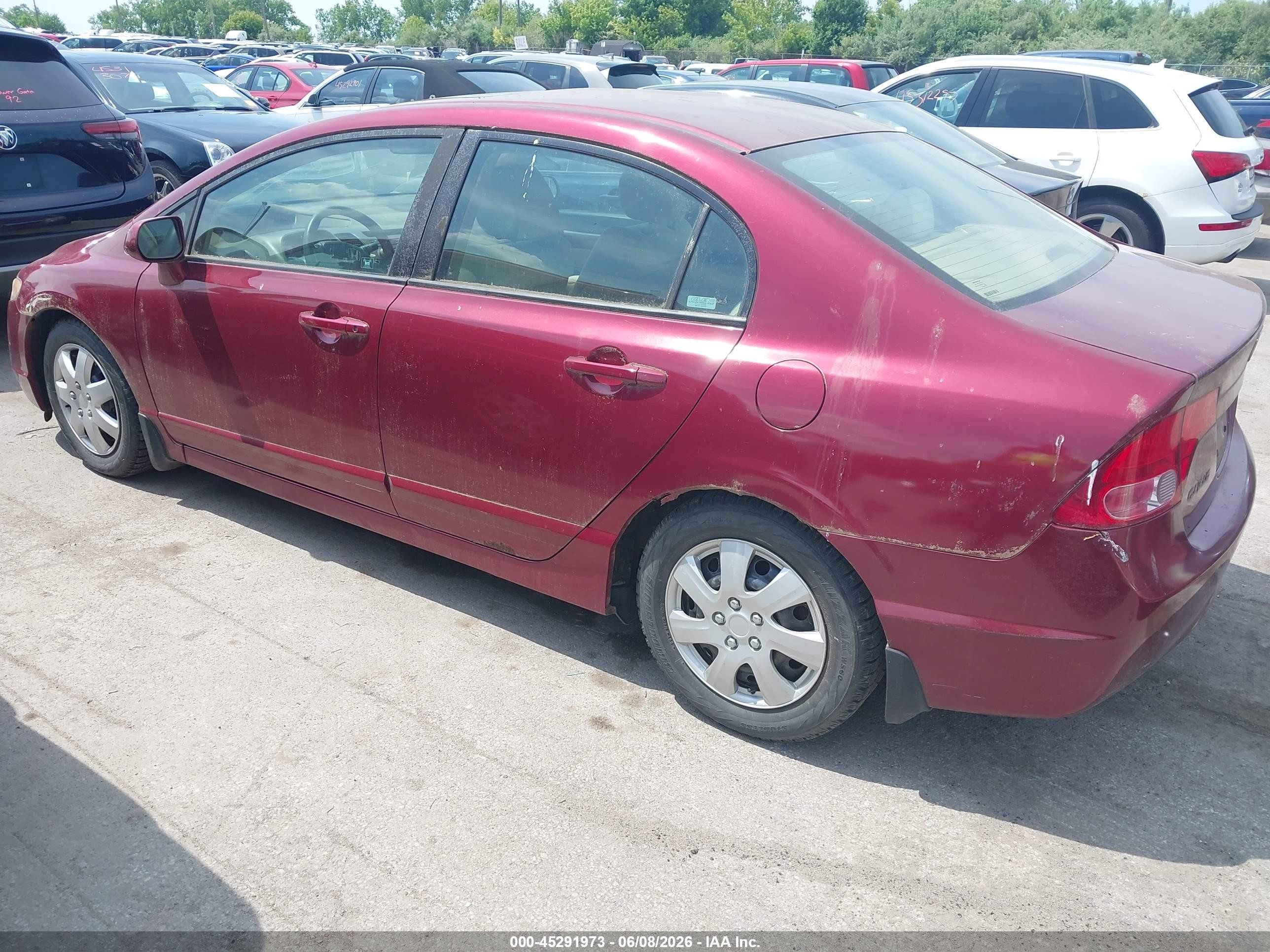2008 Honda Civic Ex Red vin: 1HGFA16898L030801