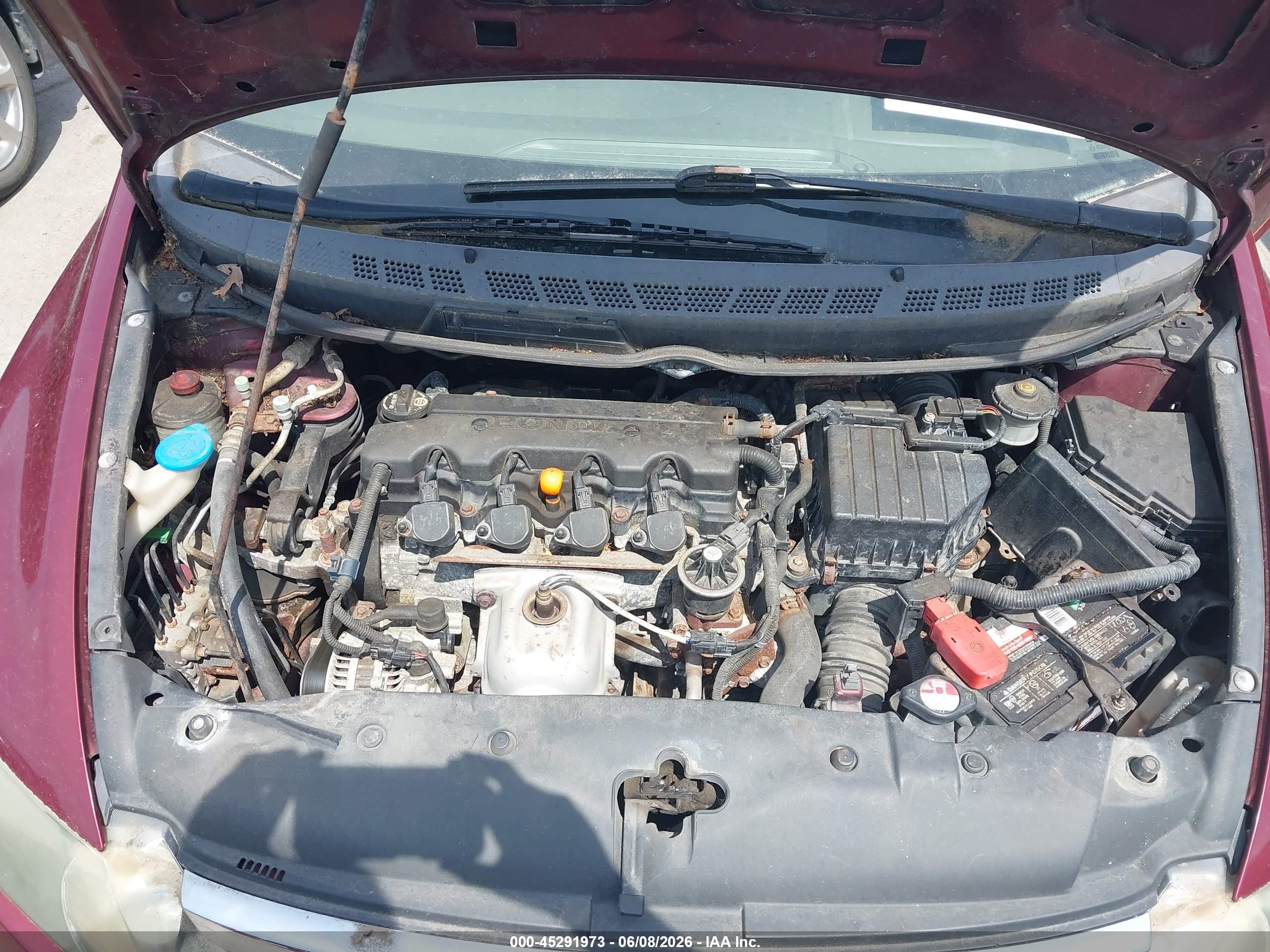 2008 Honda Civic Ex Red vin: 1HGFA16898L030801