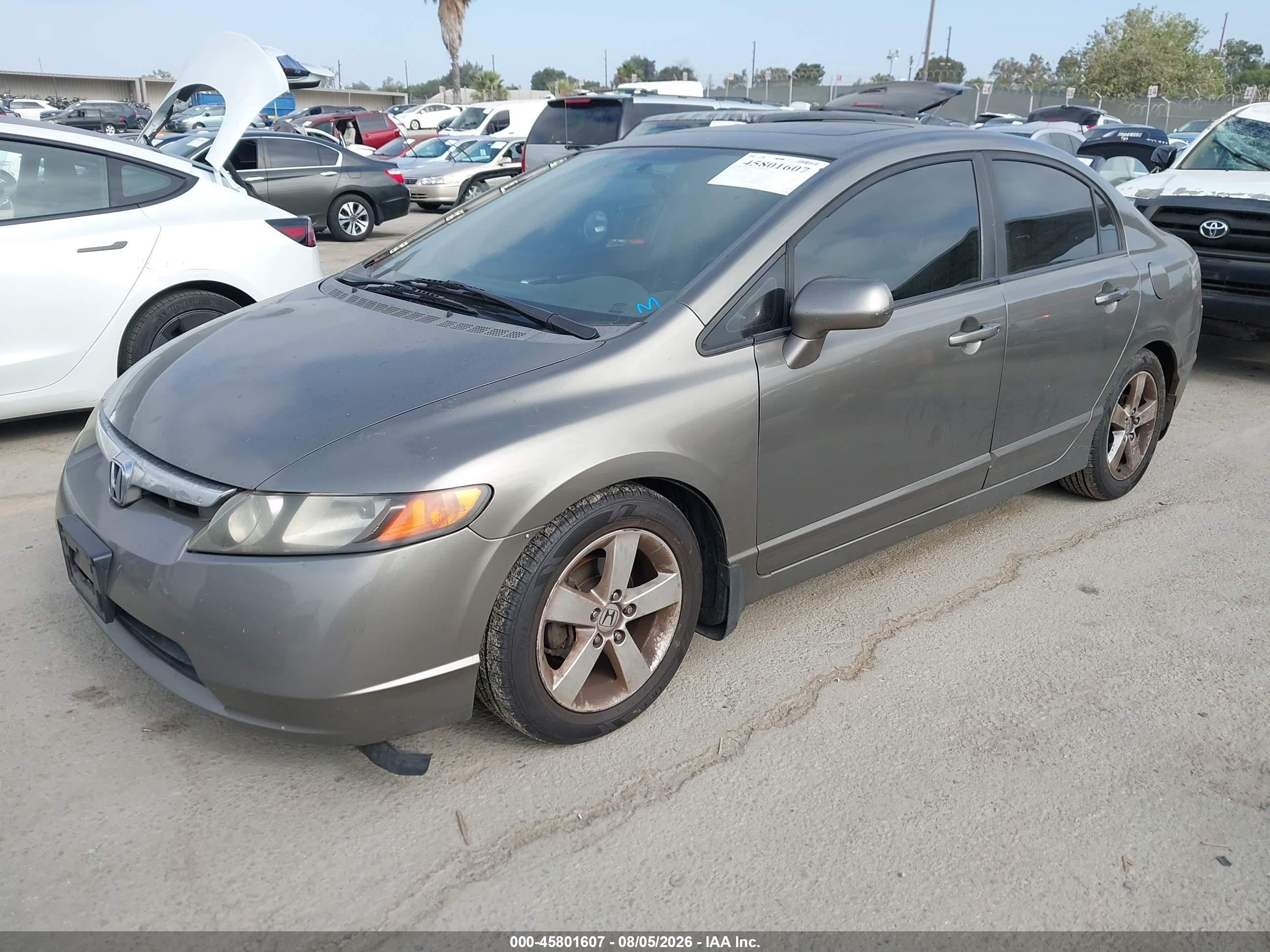2008 Honda Civic Ex Gray vin: 1HGFA16898L036100