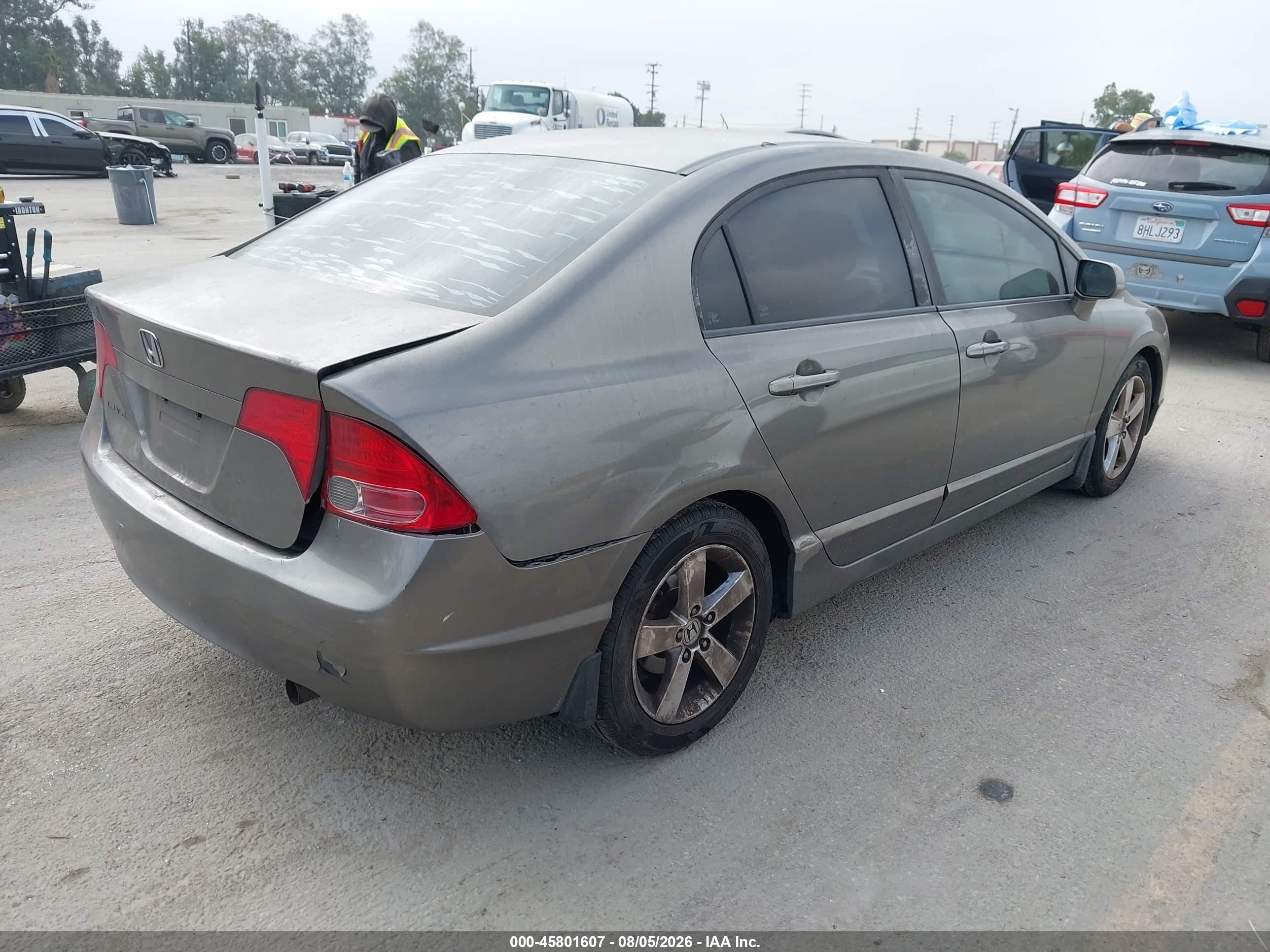 2008 Honda Civic Ex Gray vin: 1HGFA16898L036100