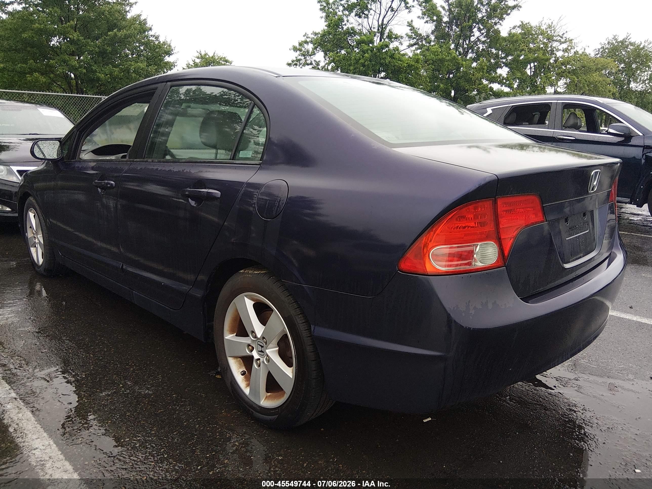 2008 Honda Civic Ex Blue vin: 1HGFA16898L038655