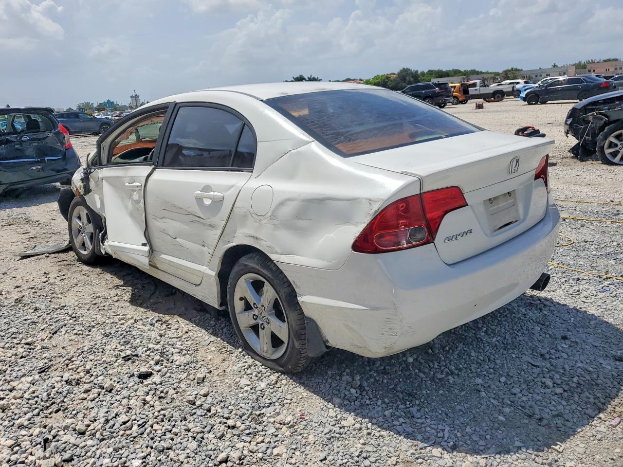 2008 Honda Civic Ex Белый vin: 1HGFA16898L106548
