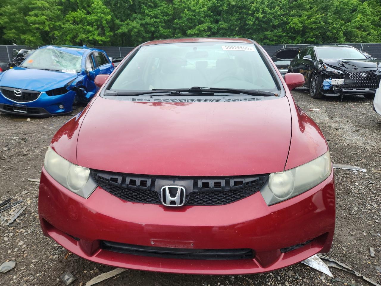2009 Honda Civic Ex Red vin: 1HGFA16899L001168
